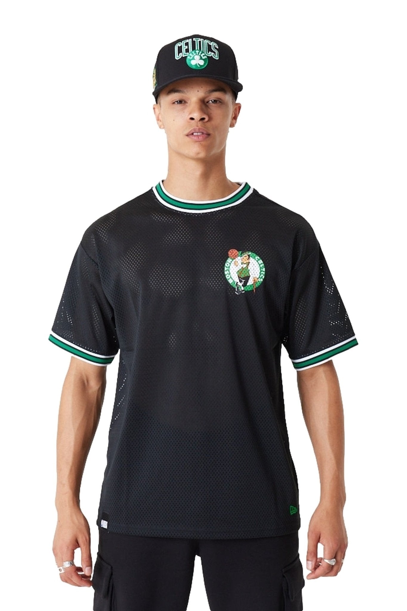 CAMISETA NEW ERA NEGRA CELTICS NBA OS MESH TEE BOSCEL - AREA ZERO