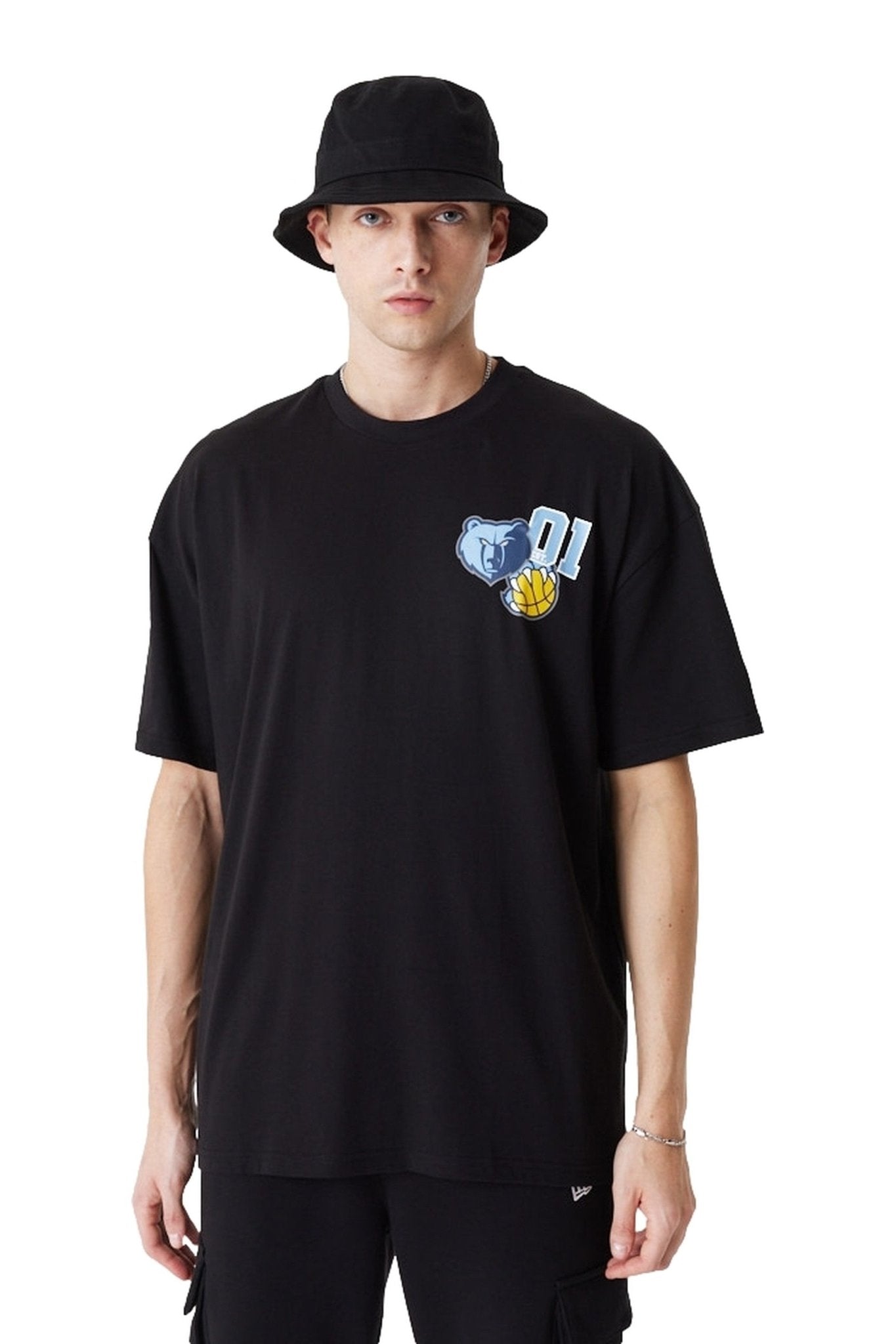 CAMISETA NEW ERA NEGRA GRIZZLEES ARCH WRDMRK OS TEE MEMGRI - AREA ZERO