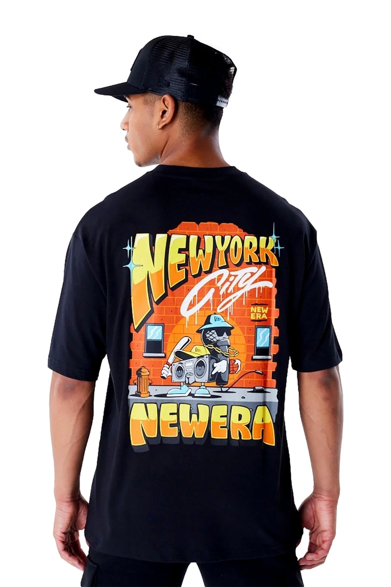 CAMISETA NEW ERA NEGRA NEW YORK LOCATION GRPHC OS TEE - AREA ZERO
