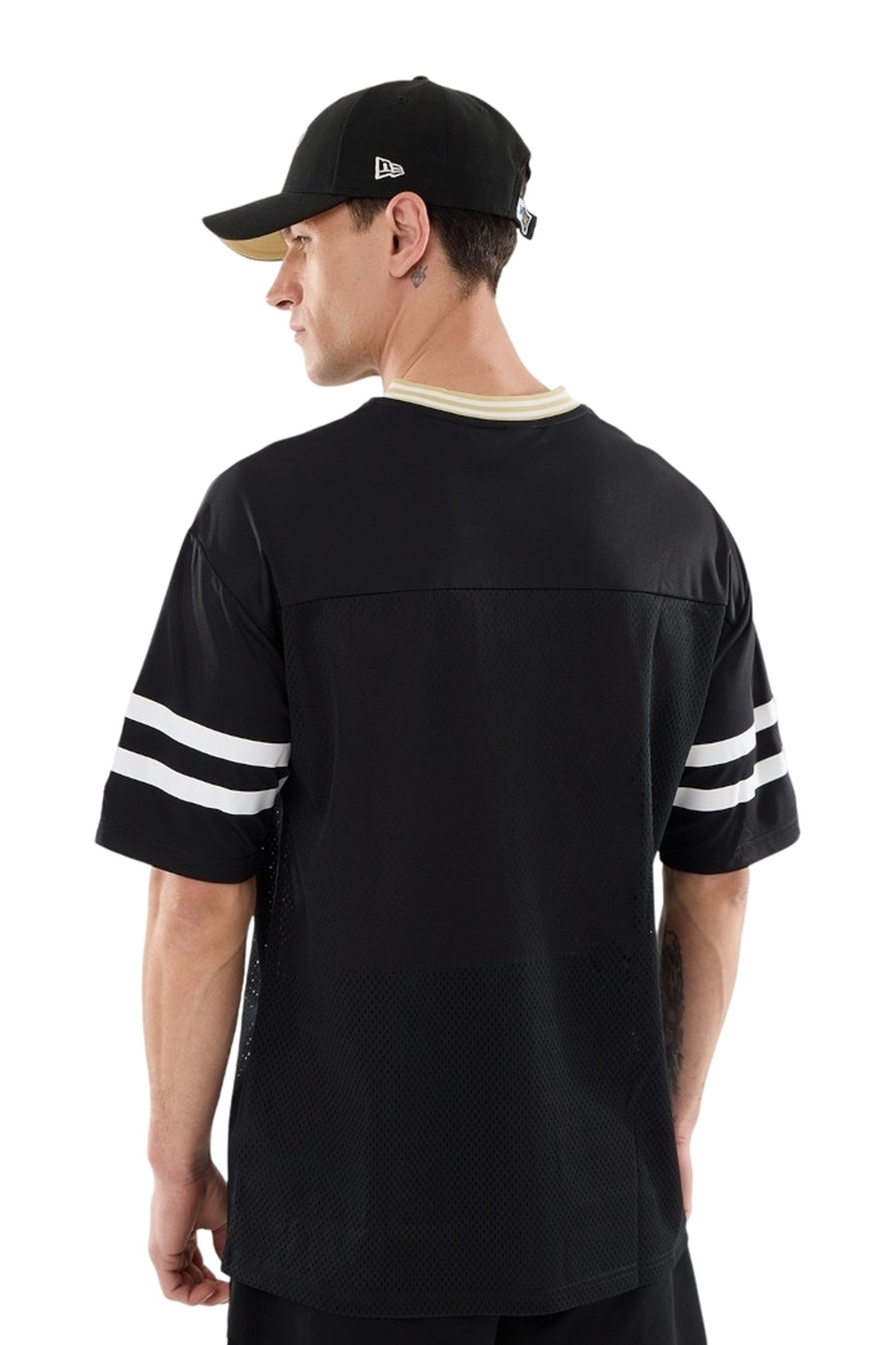 CAMISETA NEW ERA NEGRA SAINTS NOS NFL MESH TEE