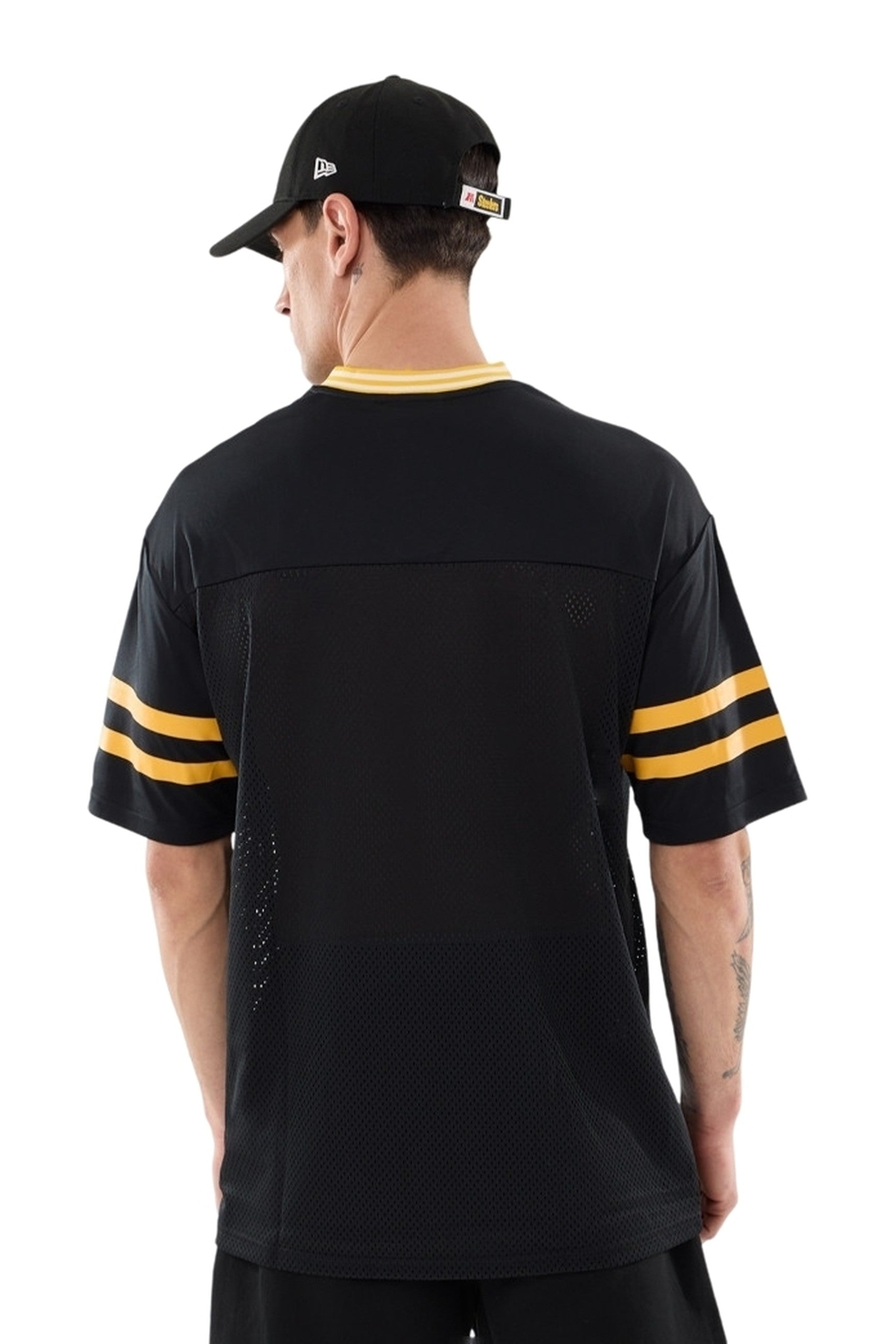 CAMISETA NEW ERA NEGRA STEELERS NOS NFL MESH TEE