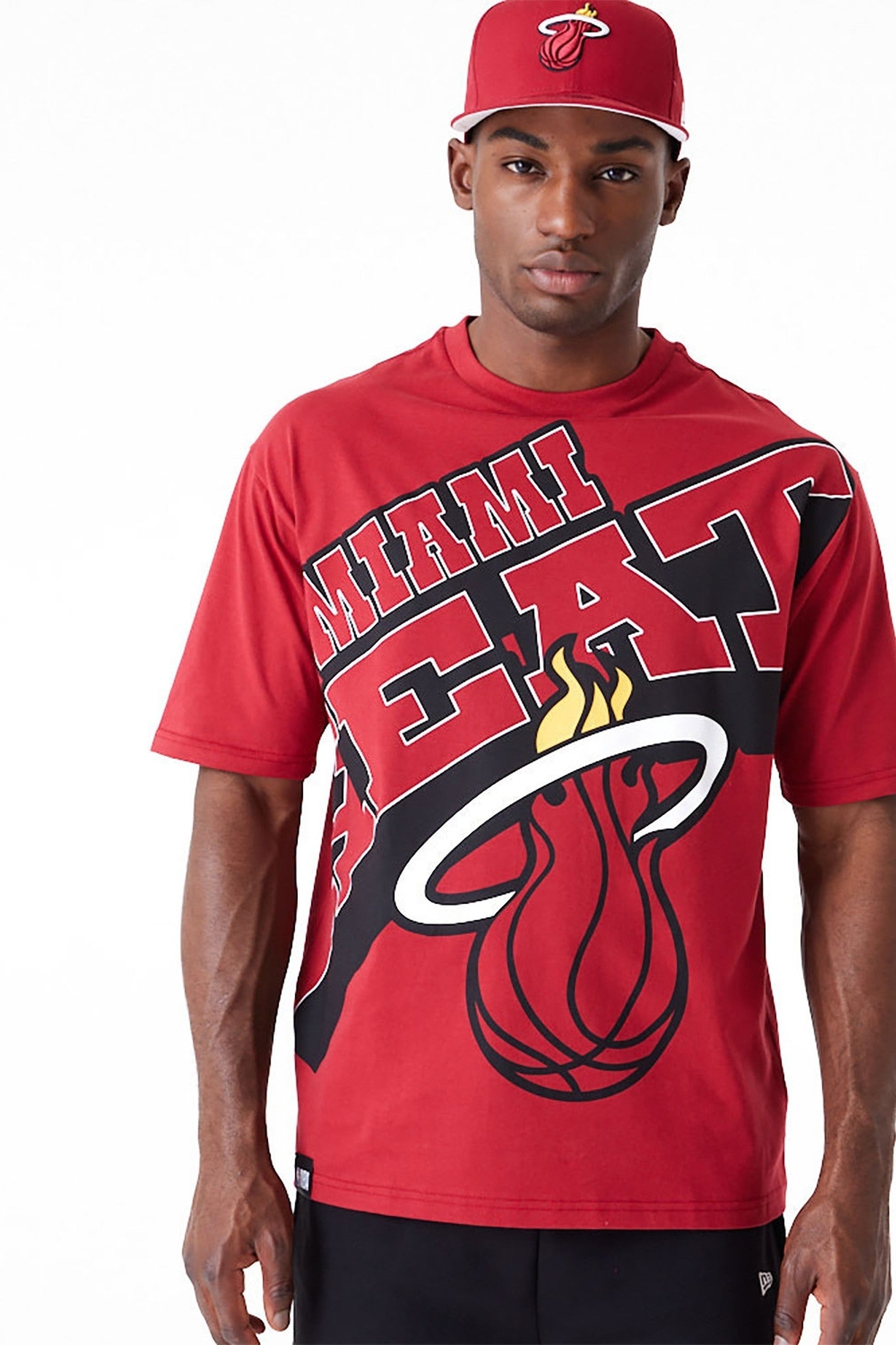 CAMISETA NEW ERA ROJA HEAT NBA LARGE WRDMRK OS TEE MIAHEA