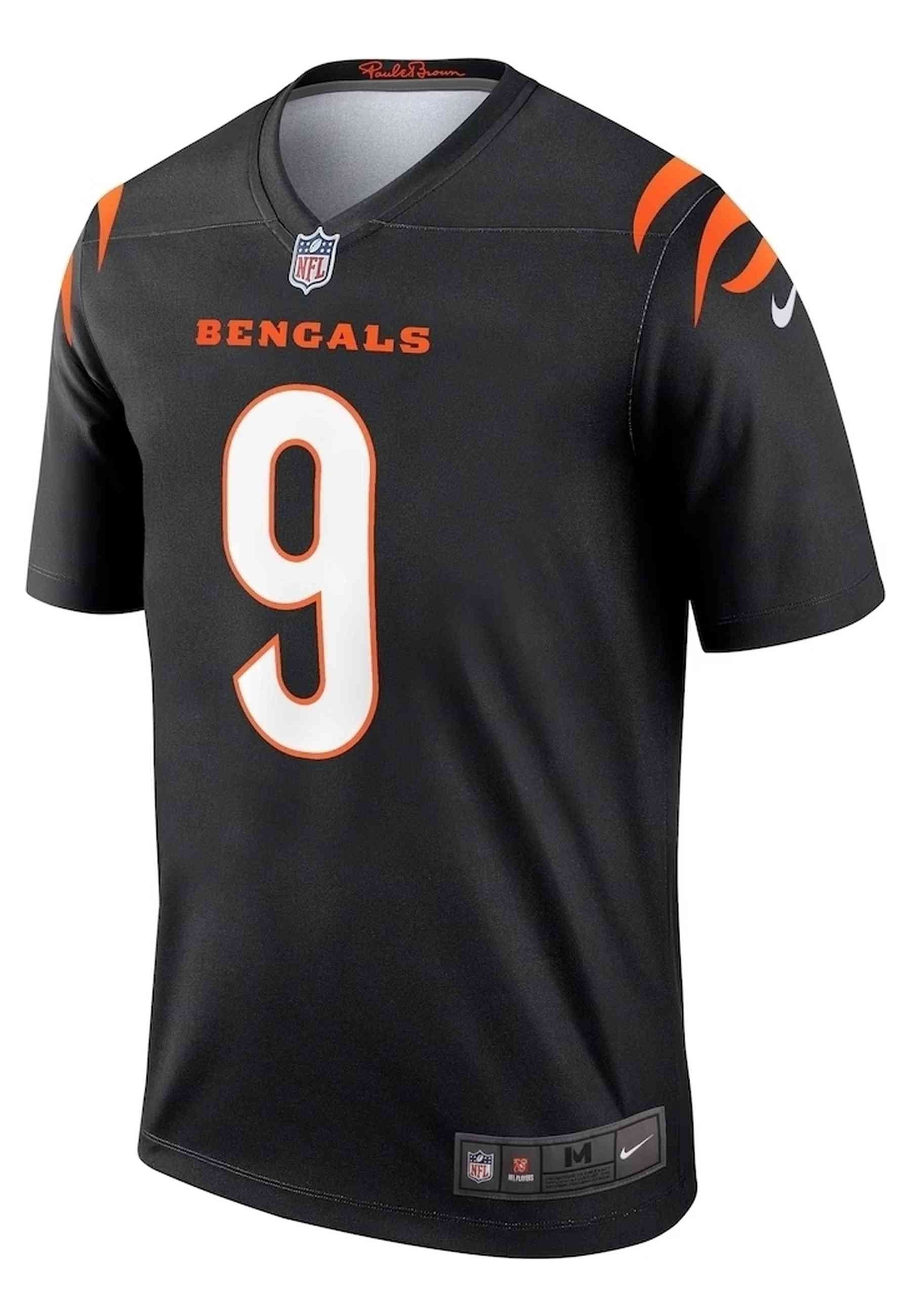 CAMISETA NIKE NEGRA CINCINNATI BENGALS JOE BURROW O HOME LEGEND NFL JERSEY