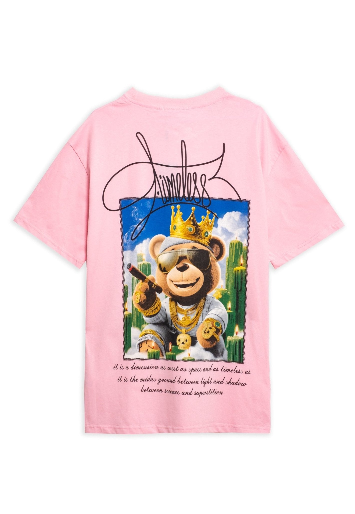 CAMISETA ROSA TIMELESS BEAR OVERSIZED TEE - AREA ZERO