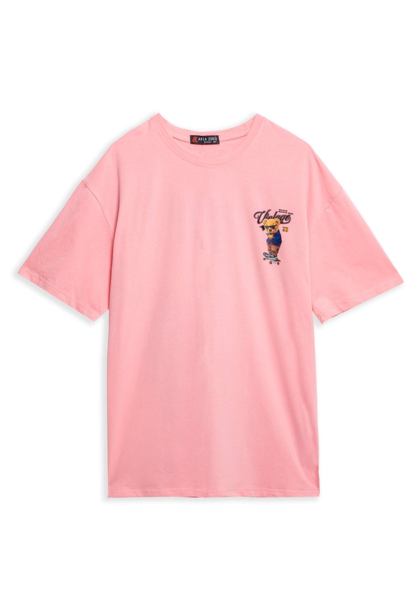 CAMISETA ROSA VANTAGE BEAR OVERSIZED TEE - AREA ZERO