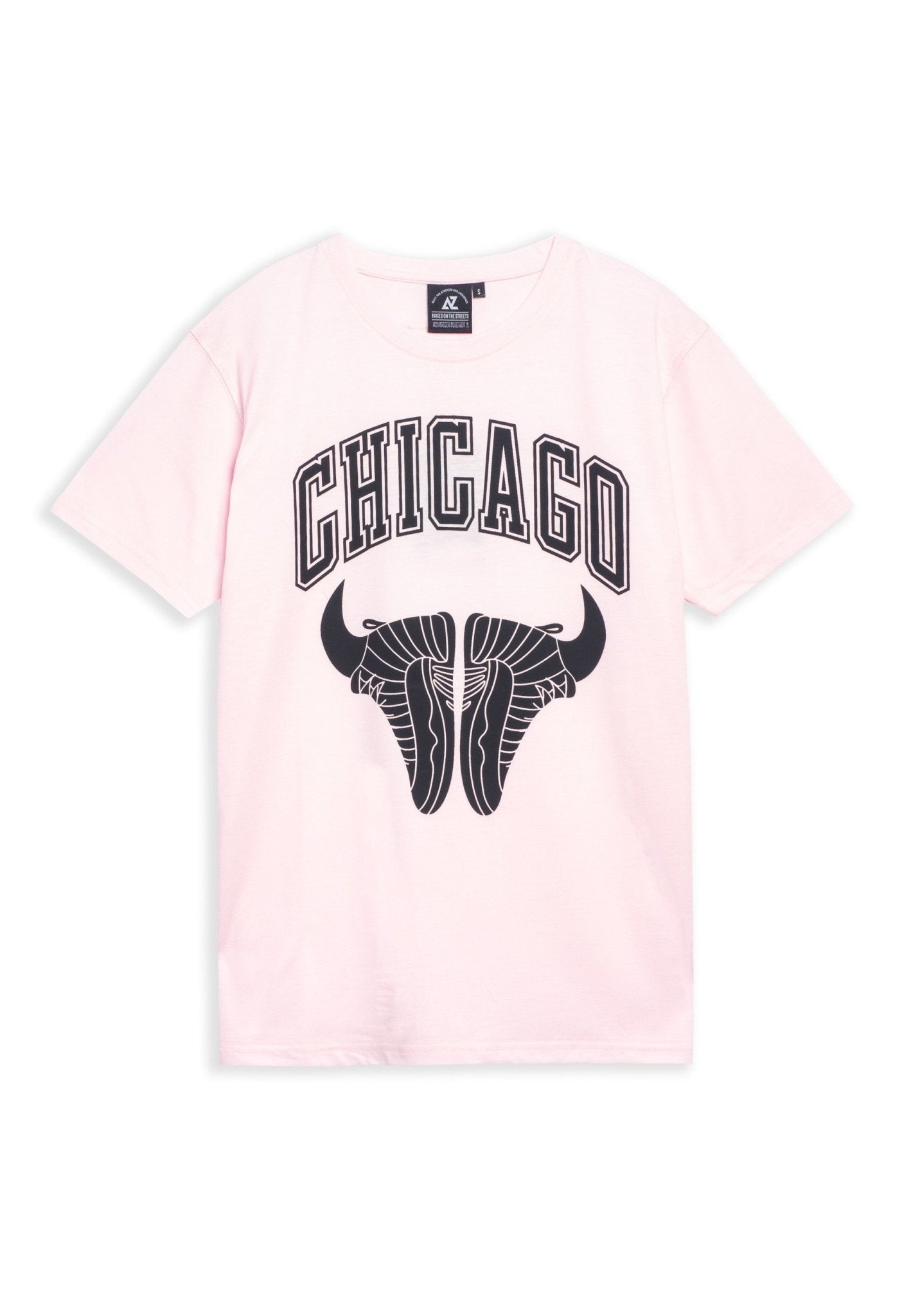 CAMISETA ROSA/NEGRA CHICAGO SNEAKERS BIG FACE TEE - AREA ZERO