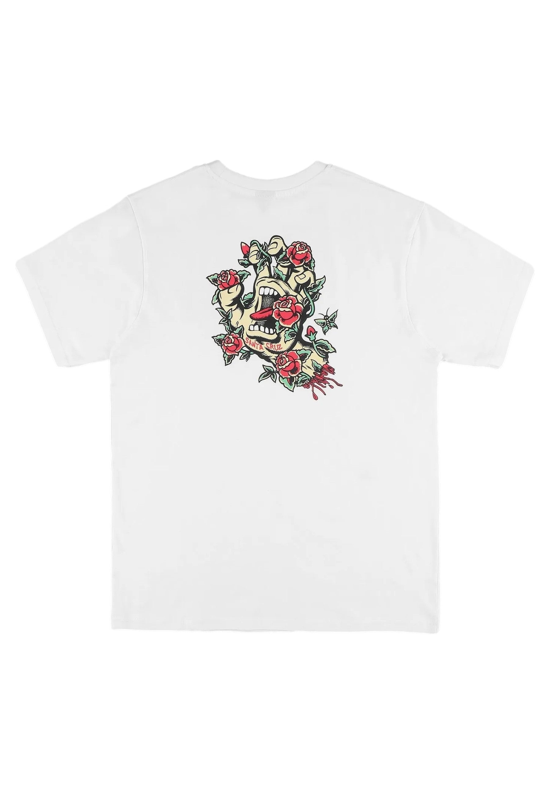 CAMISETA SANTA CRUZ BLANCA SCREAMING ROSE FLASH TEE