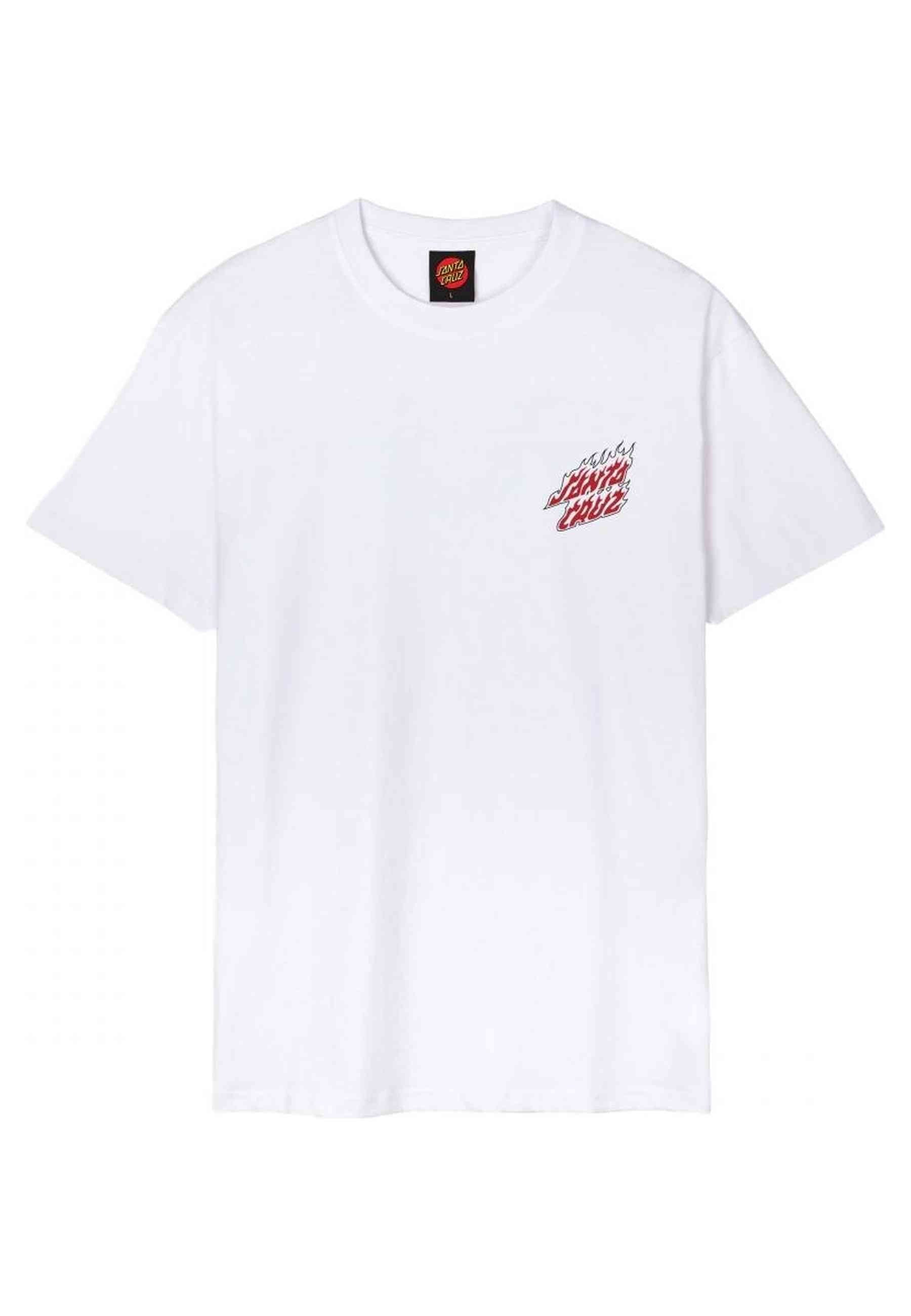 CAMISETA SANTA CRUZ BLANCA WIRED FLAME DOT CHEST TEE