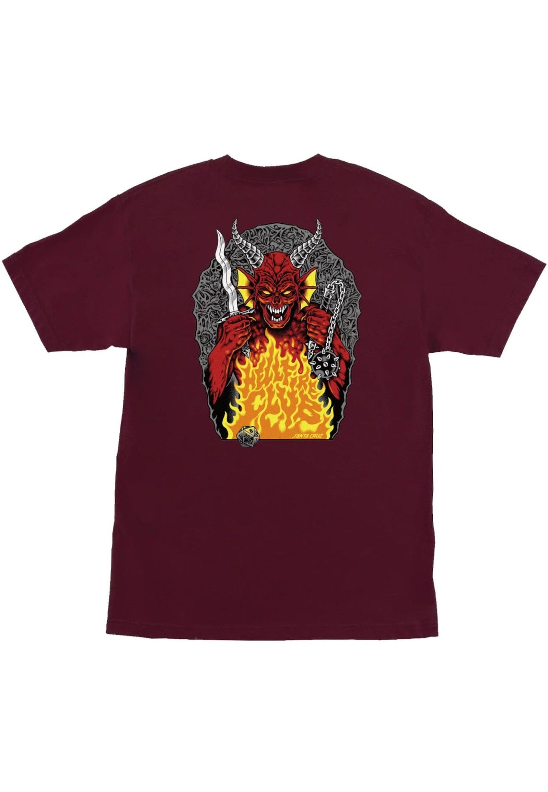 CAMISETA SANTA CRUZ GRANATE STRANGER THINGS HELLFIRE PIT TEE