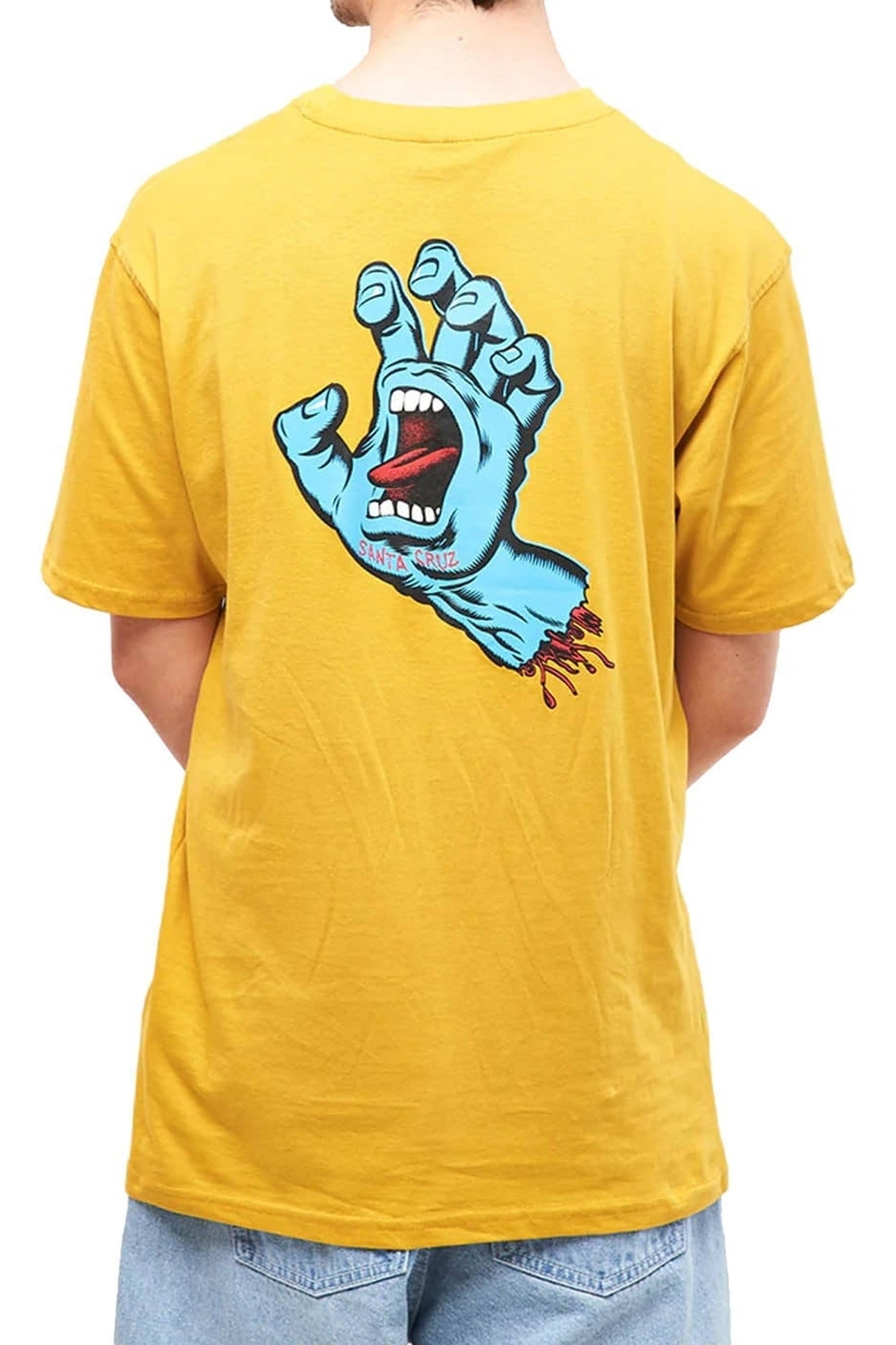 CAMISETA SANTA CRUZ MOSTAZA SCREAMING HAND CHEST TEE