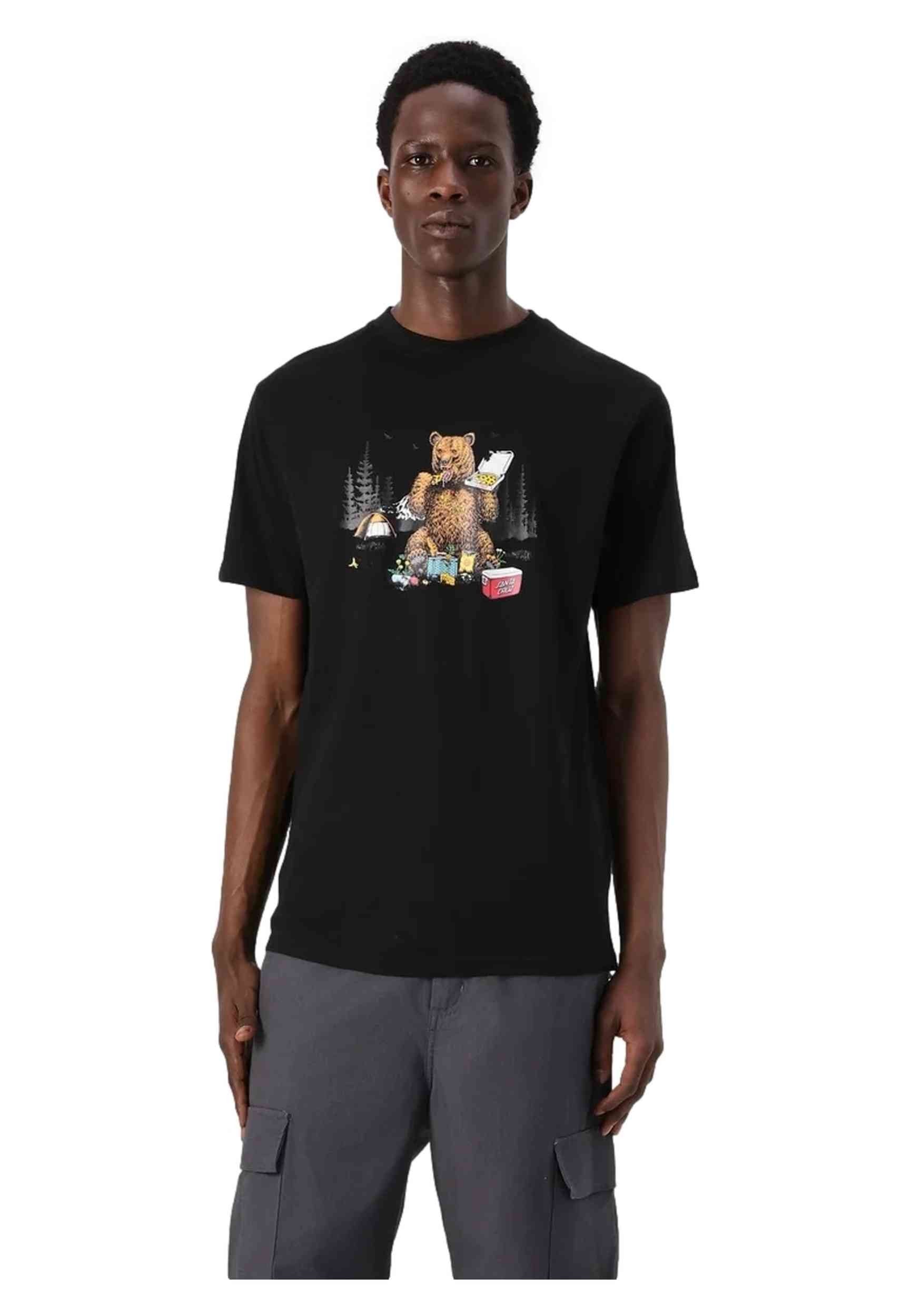 CAMISETA SANTA CRUZ NEGRA BRAUN PIZZA BEAR TEE