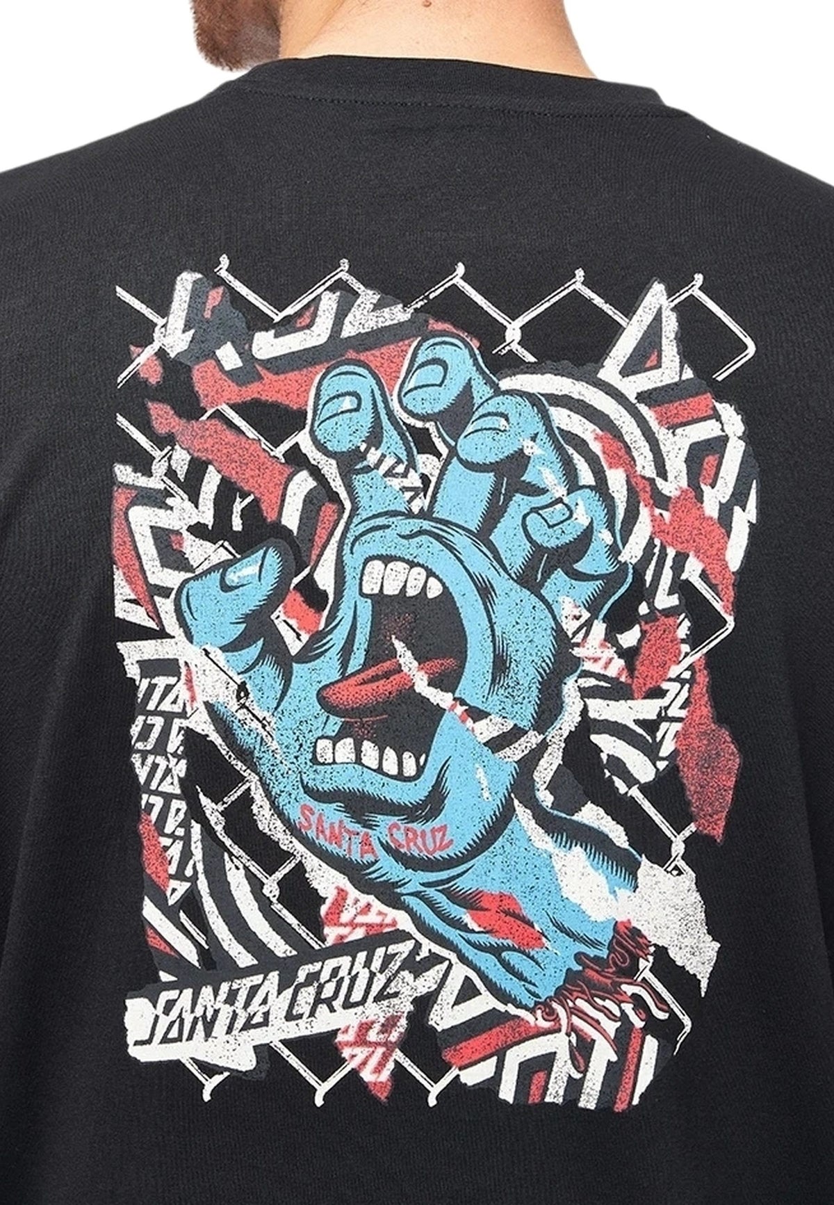 CAMISETA SANTA CRUZ NEGRA DAMAGED HAND TEE