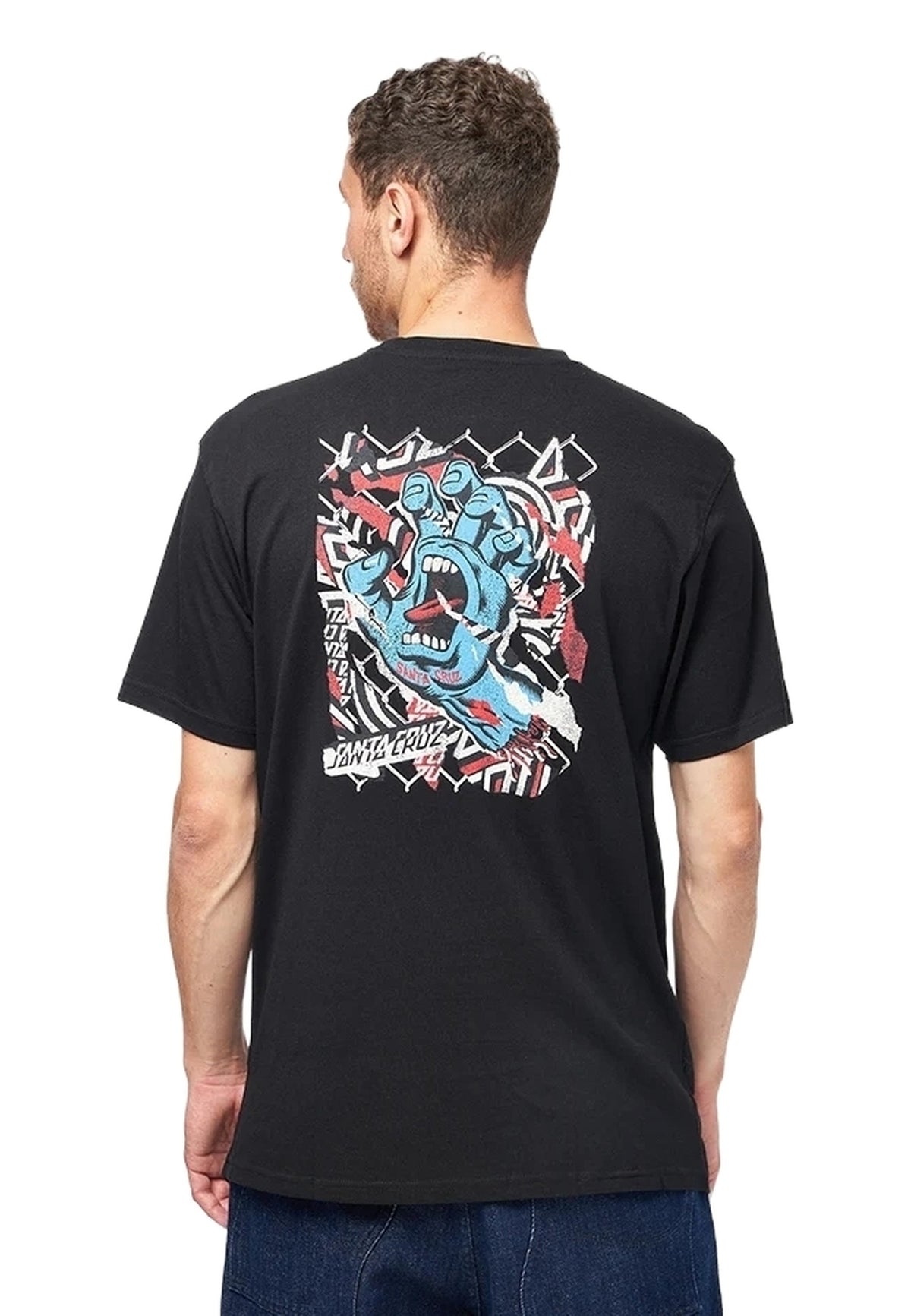 CAMISETA SANTA CRUZ NEGRA DAMAGED HAND TEE