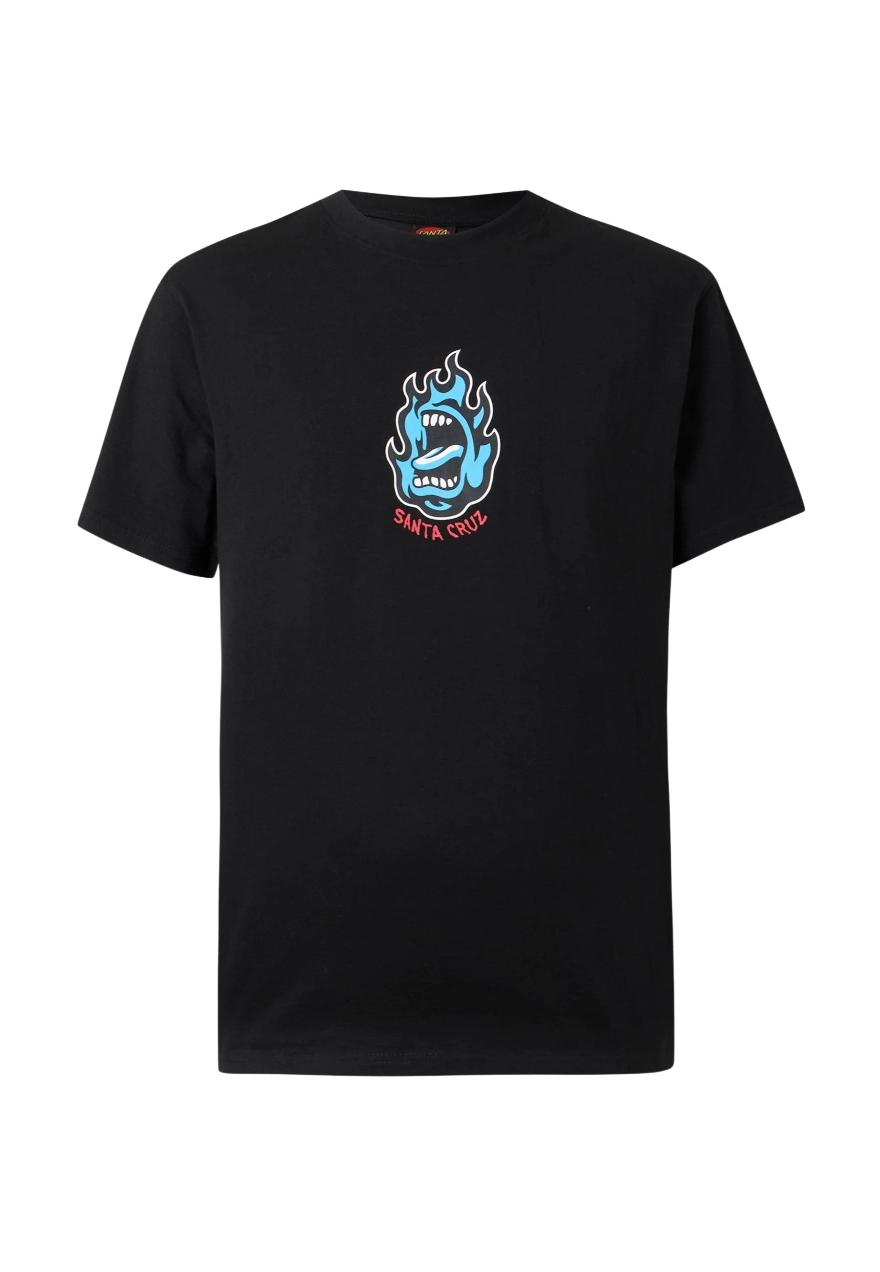 CAMISETA SANTA CRUZ NEGRA SCREAMING FLAME FRONT TEE