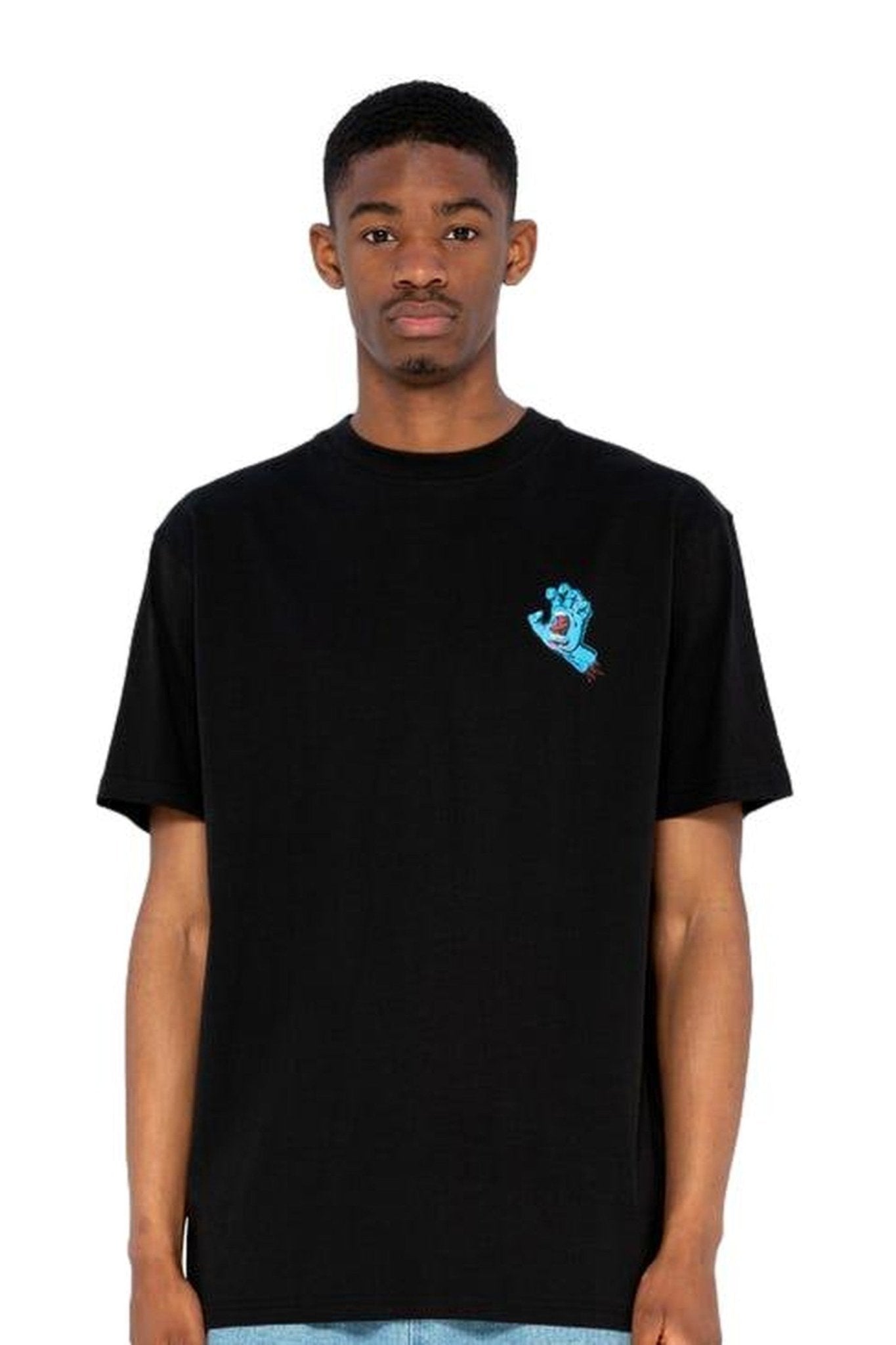 CAMISETA SANTA CRUZ NEGRA SCREAMING HAND CHEST TEE - AREA ZERO