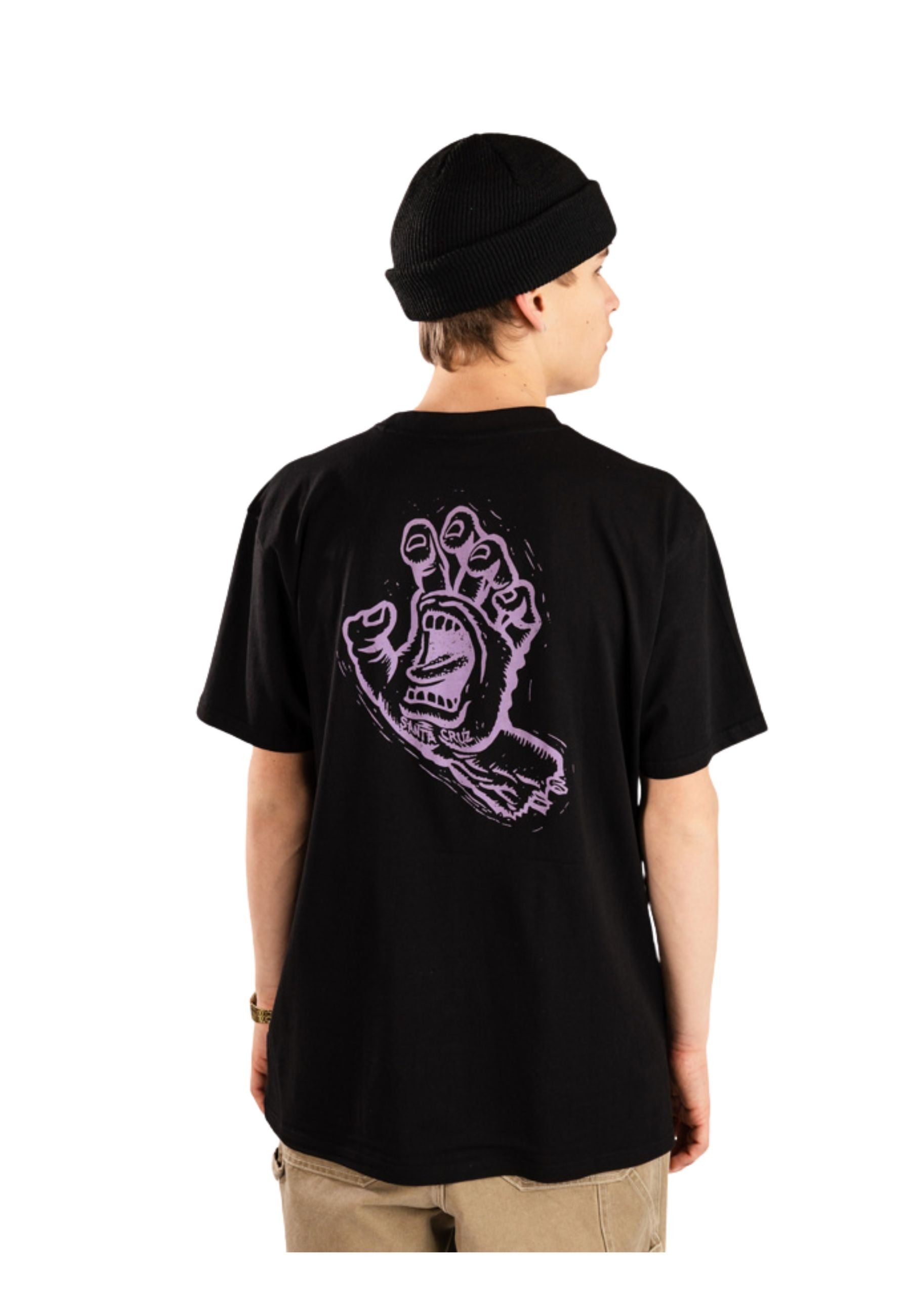 CAMISETA SANTA CRUZ NEGRA STAMPED SCREAMING HAND TEE