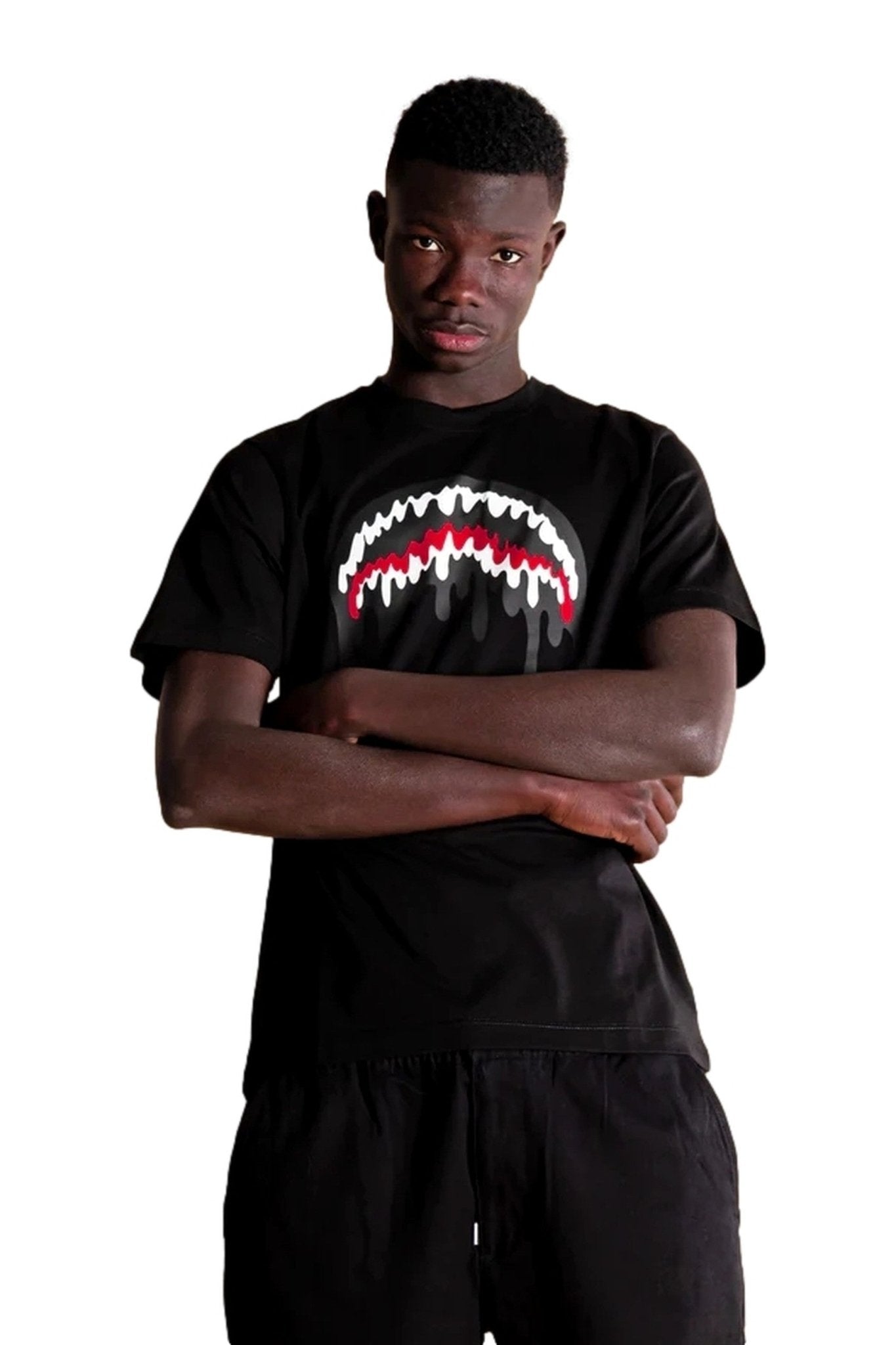 CAMISETA SPRAYGROUND NEGRA LOOSE SMOOTH T - SHIRT - AREA ZERO