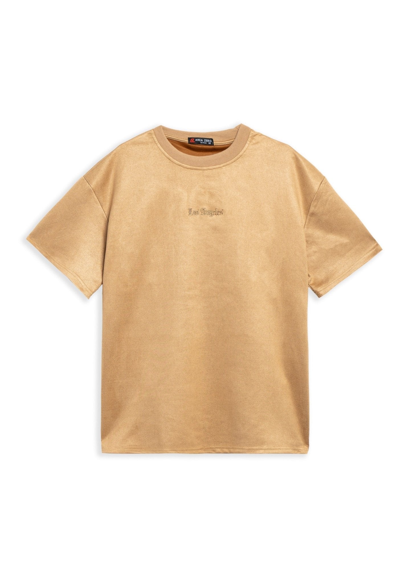 CAMISETA TOSTADA LOS ANGELES OVERSIZED SUEDE TEE - AREA ZERO