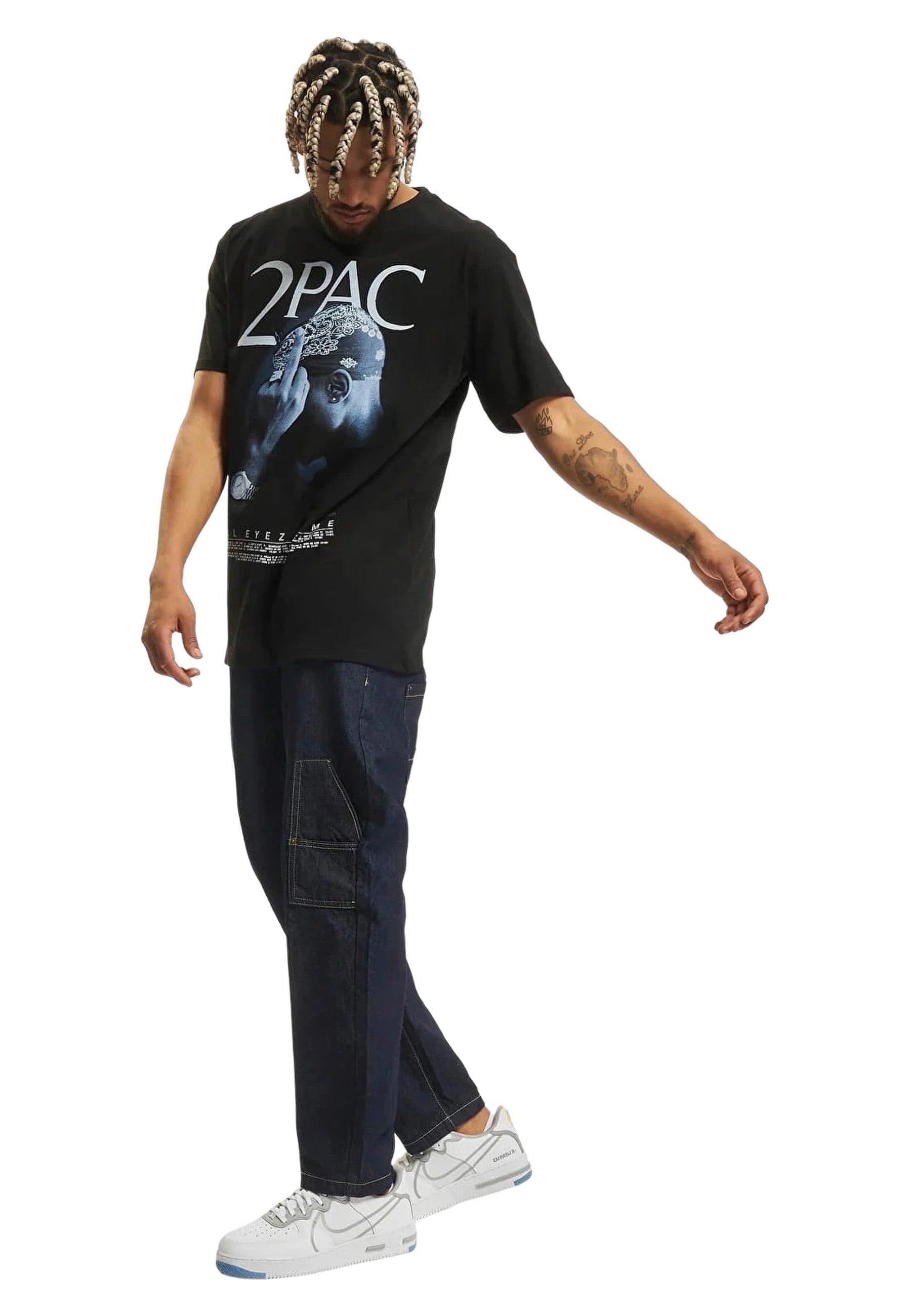 CAMISETA UPSCALE NEGRA 2PAC FCK THE WORLD OVERSIZED TEE