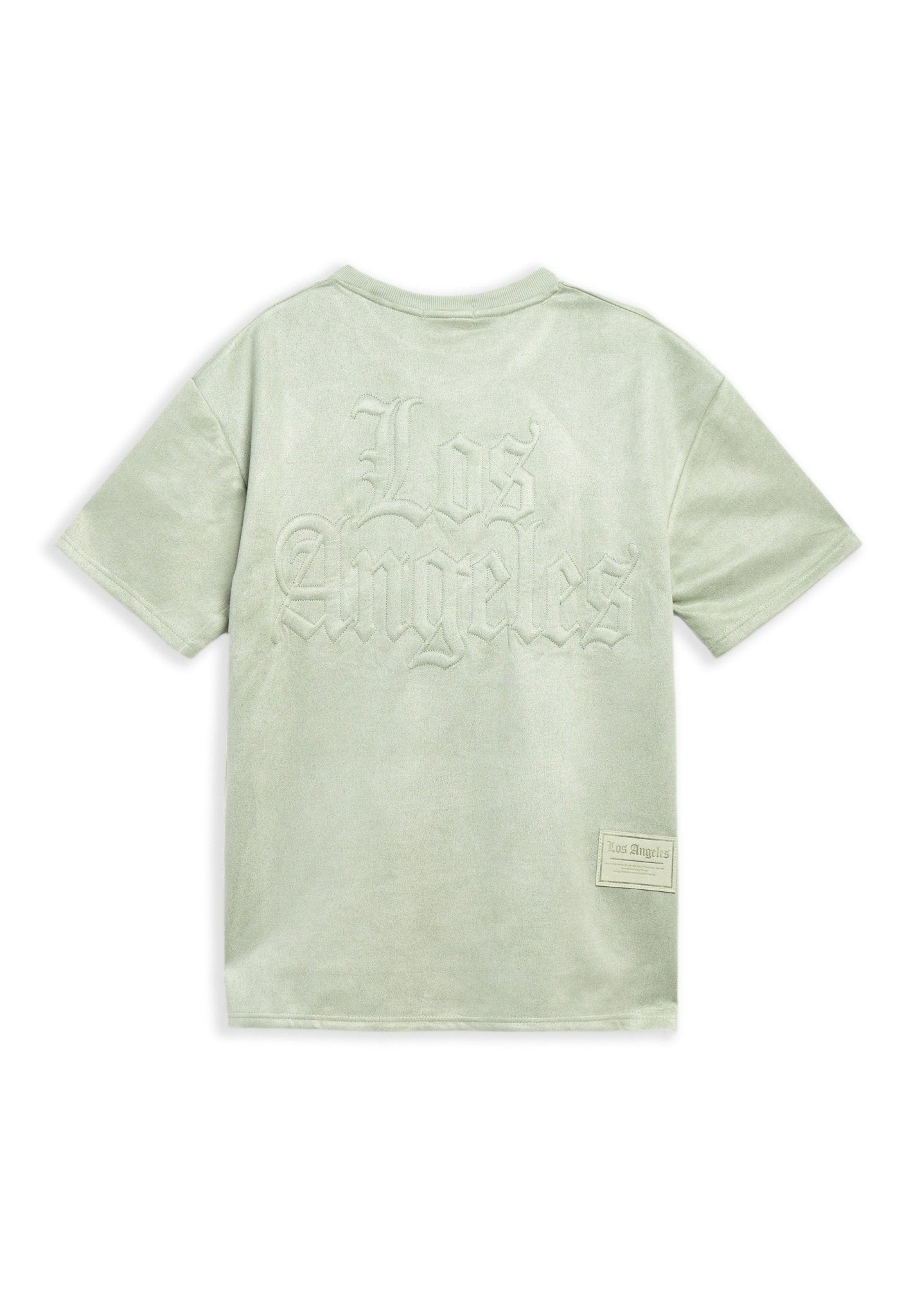 CAMISETA VERDE LOS ANGELES OVERSIZED SUEDE TEE - AREA ZERO