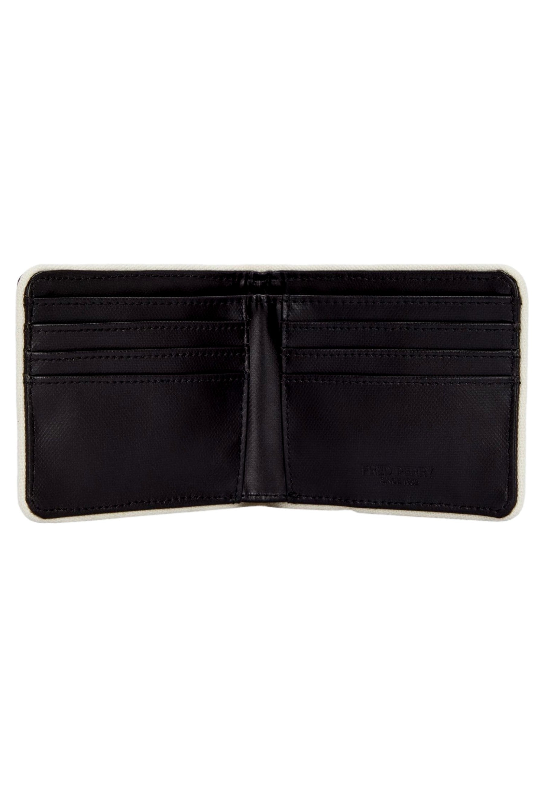 CARTERA FRED PERRY NEGRA COATED POLY BILLFOLD WALLET
