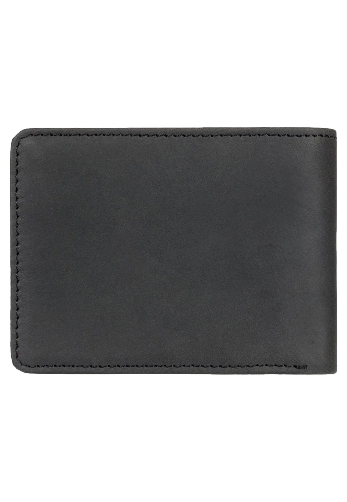 CARTERA QUIKSILVER NEGRA PIEL LOGO CIRCULO CHAPA - AREA ZERO