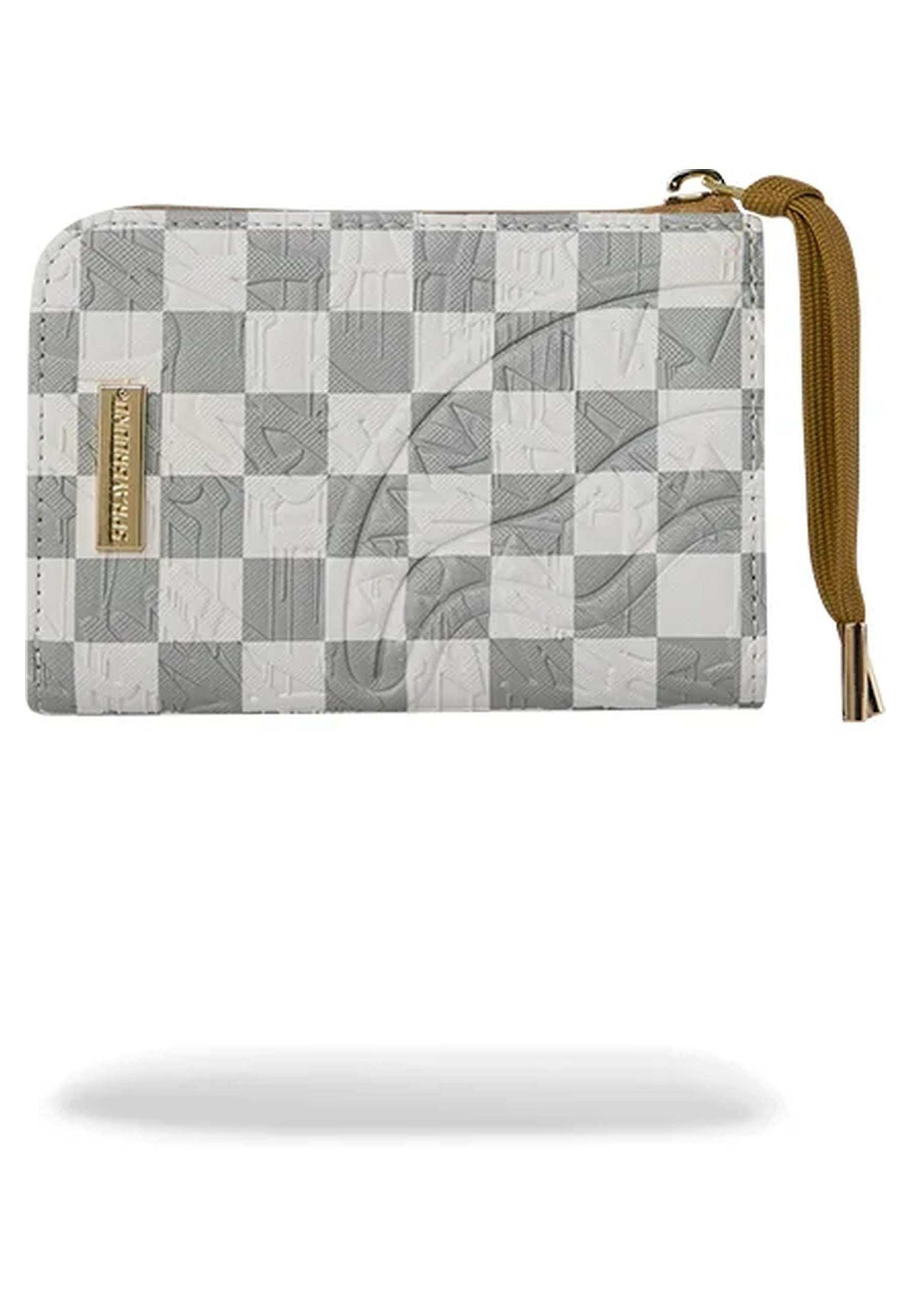 CARTERA SPRAYGROUND BLANCA GRAFF EMBOSSED CREAM CHECK WALLET