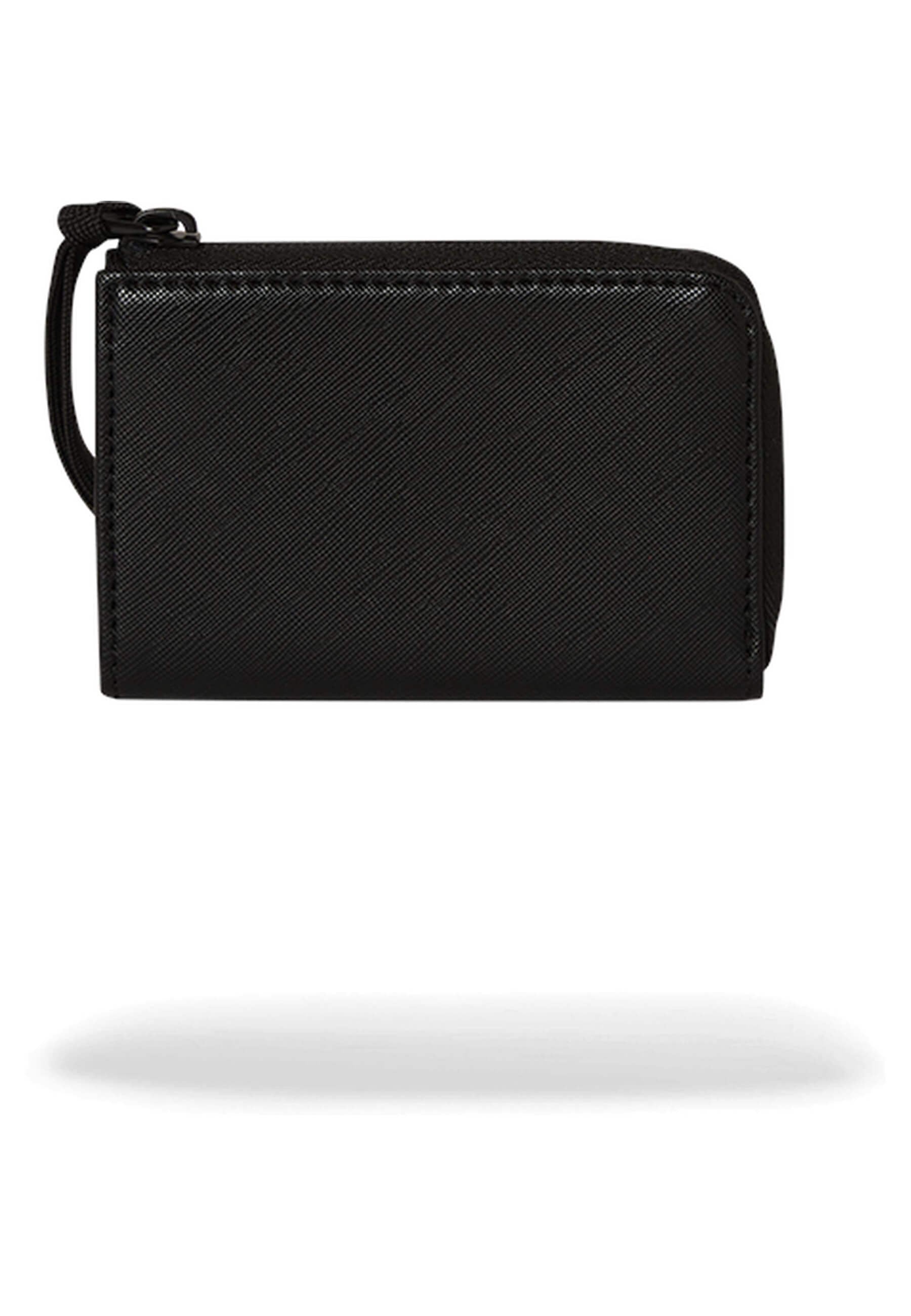 CARTERA SPRAYGROUND NEGRA FLY KNIT MOUTH WALLET