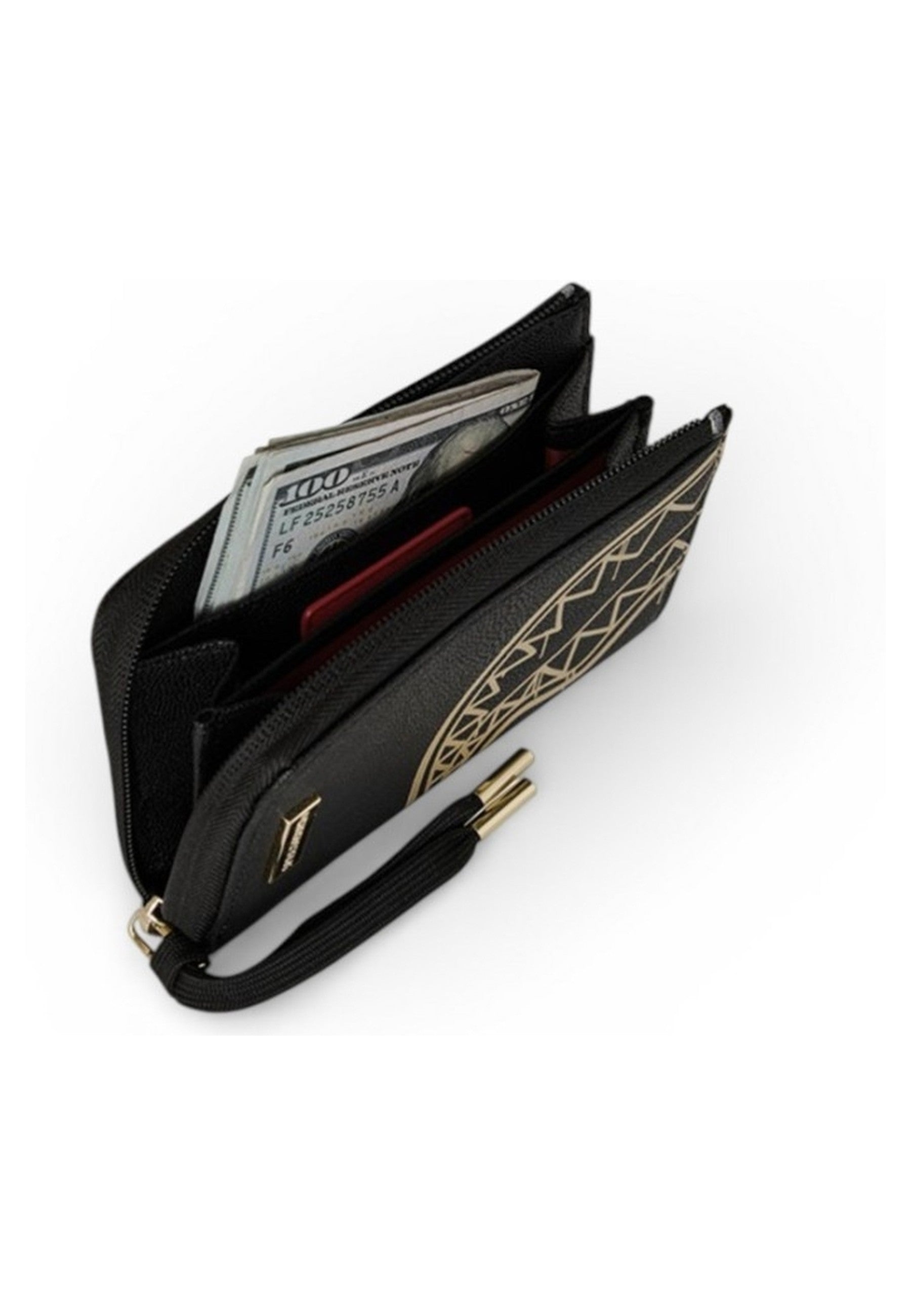 CARTERA SPRAYGROUND NEGRA THAT GOLD DRAP WALLET