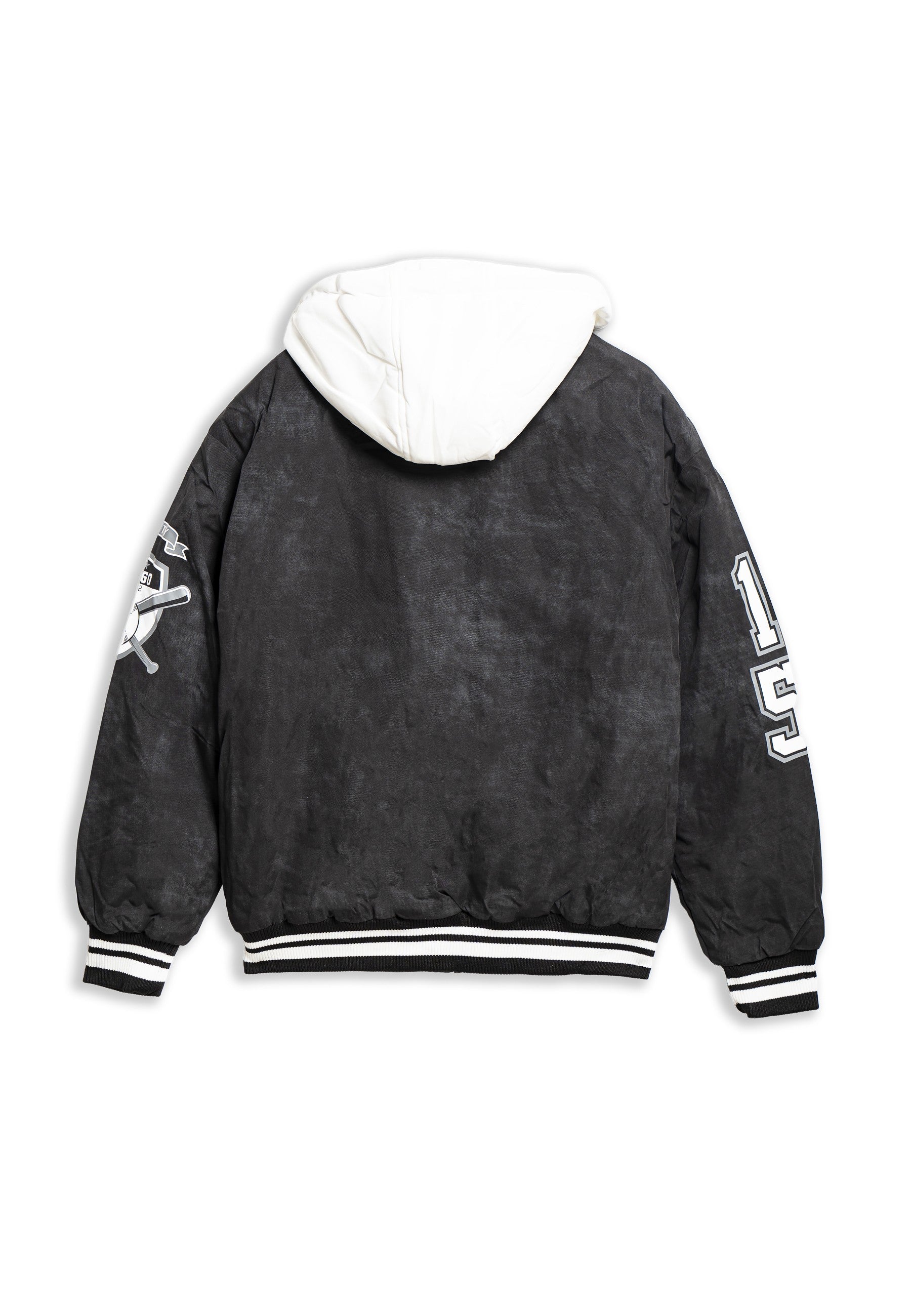 CAZADORA NEGRA CHICAGO 33 VARSITY JACKET