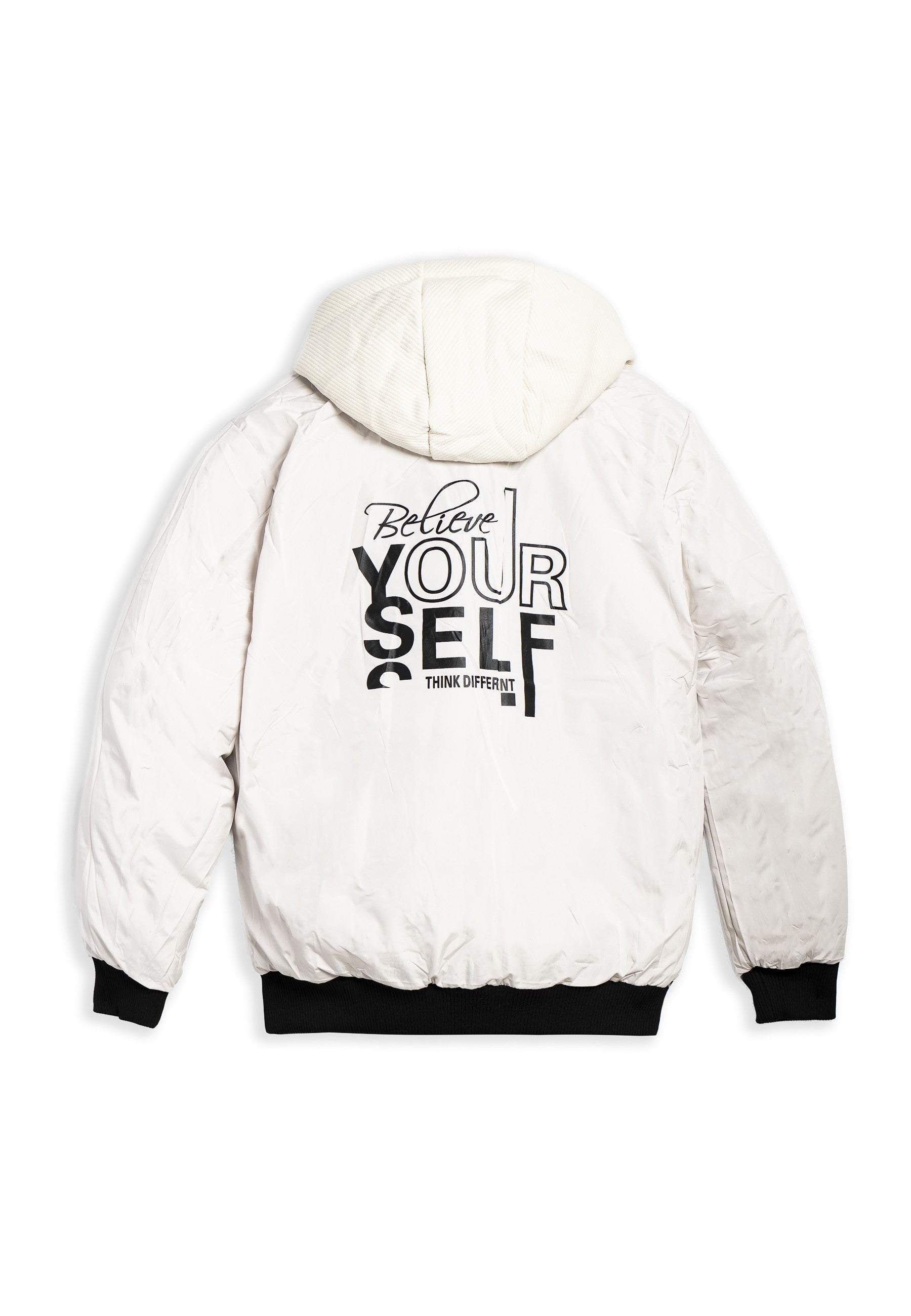CAZADORA NEGRA NEW STYLE REVERSIBLE VARSITY JACKET