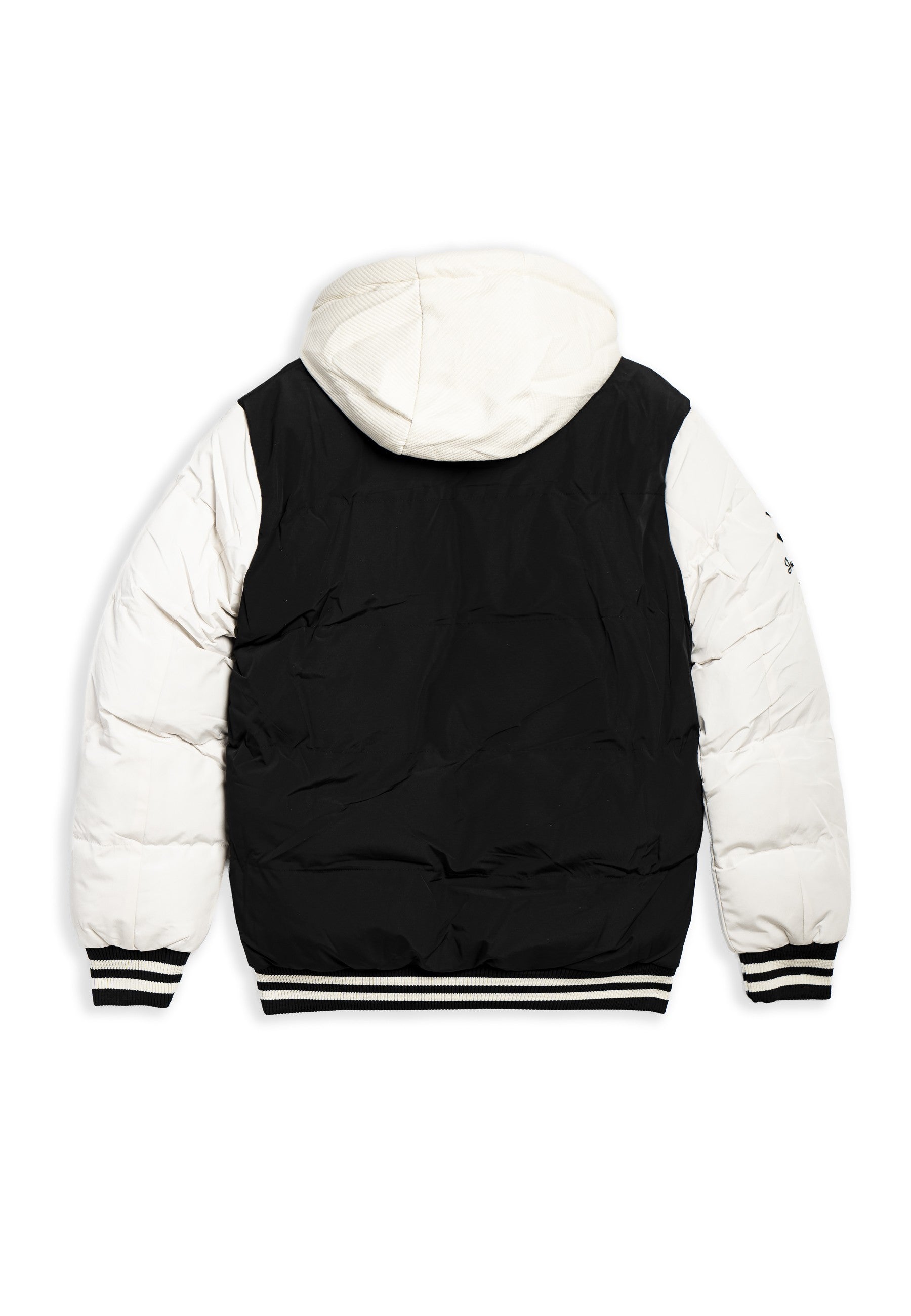 CAZADORA NEGRA NEW STYLE REVERSIBLE VARSITY JACKET