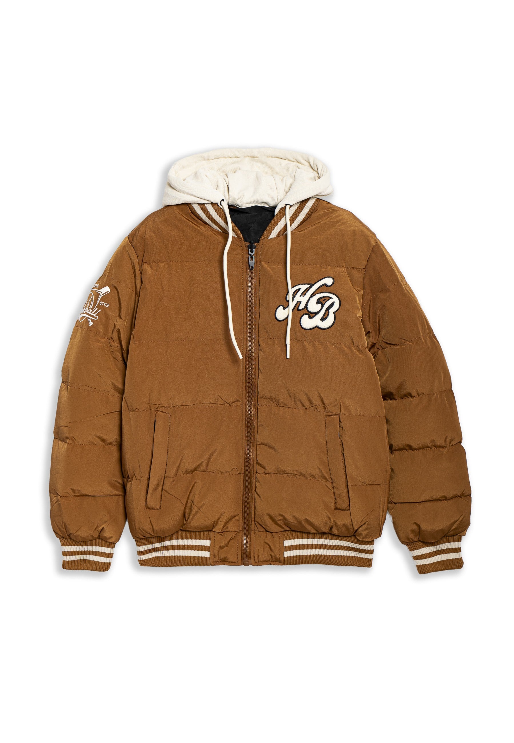 CAZADORA AREA ZERO TOSTADA REVERSIBLE UNIVERSITY HOODED JACKET