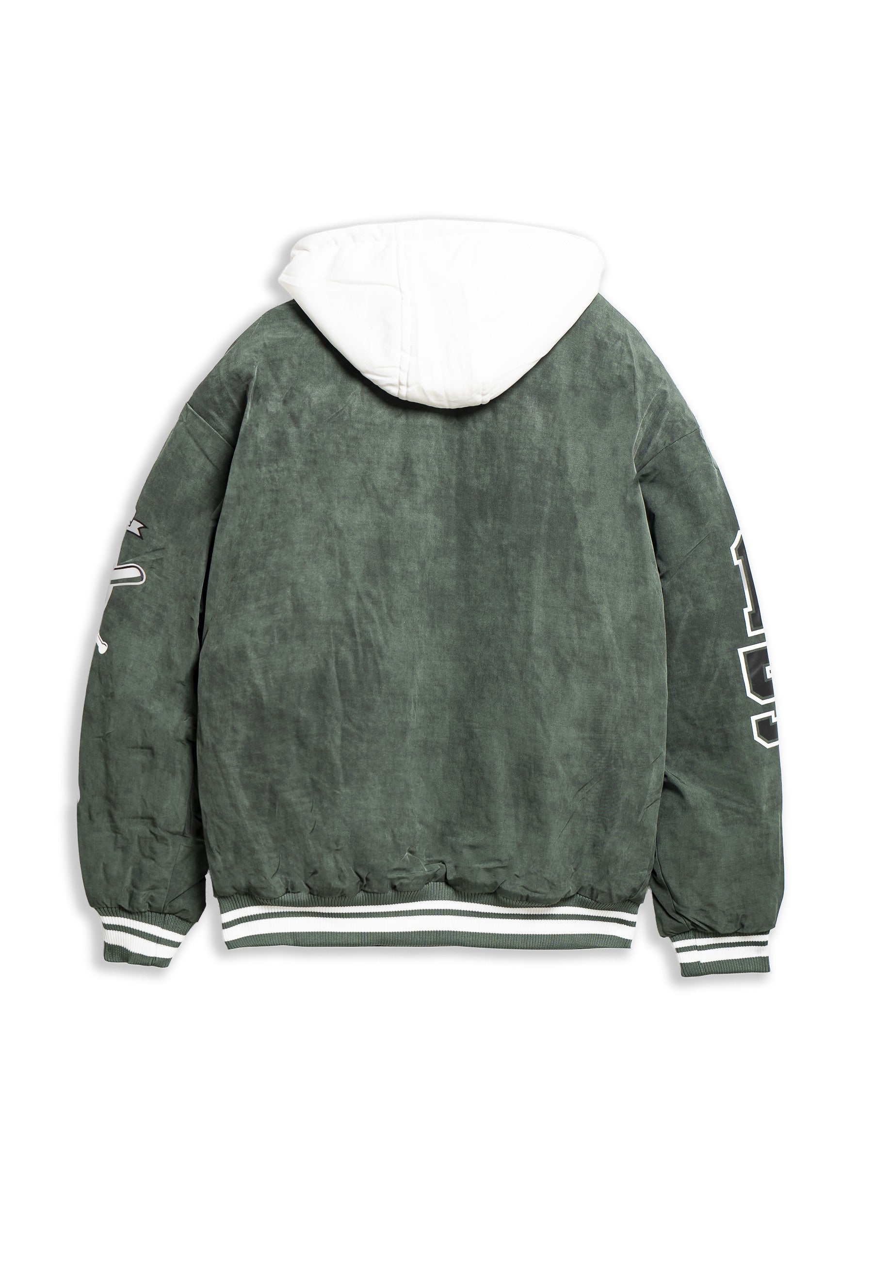 CAZADORA VERDE CHICAGO 33 VARSITY JACKET
