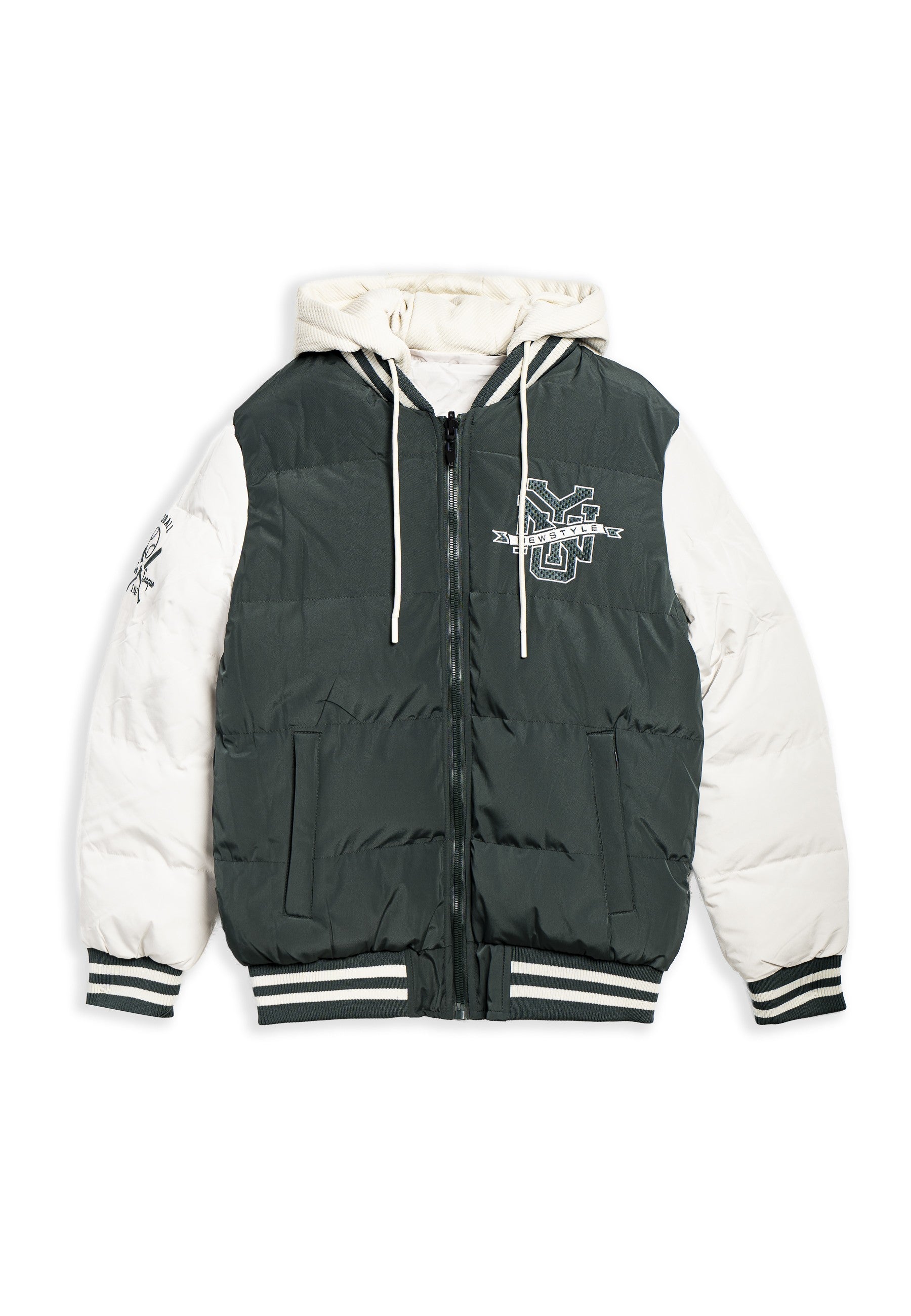 CAZADORA AREA ZERO VERDE NEW STYLE REVERSIBLE VARSITY JACKET