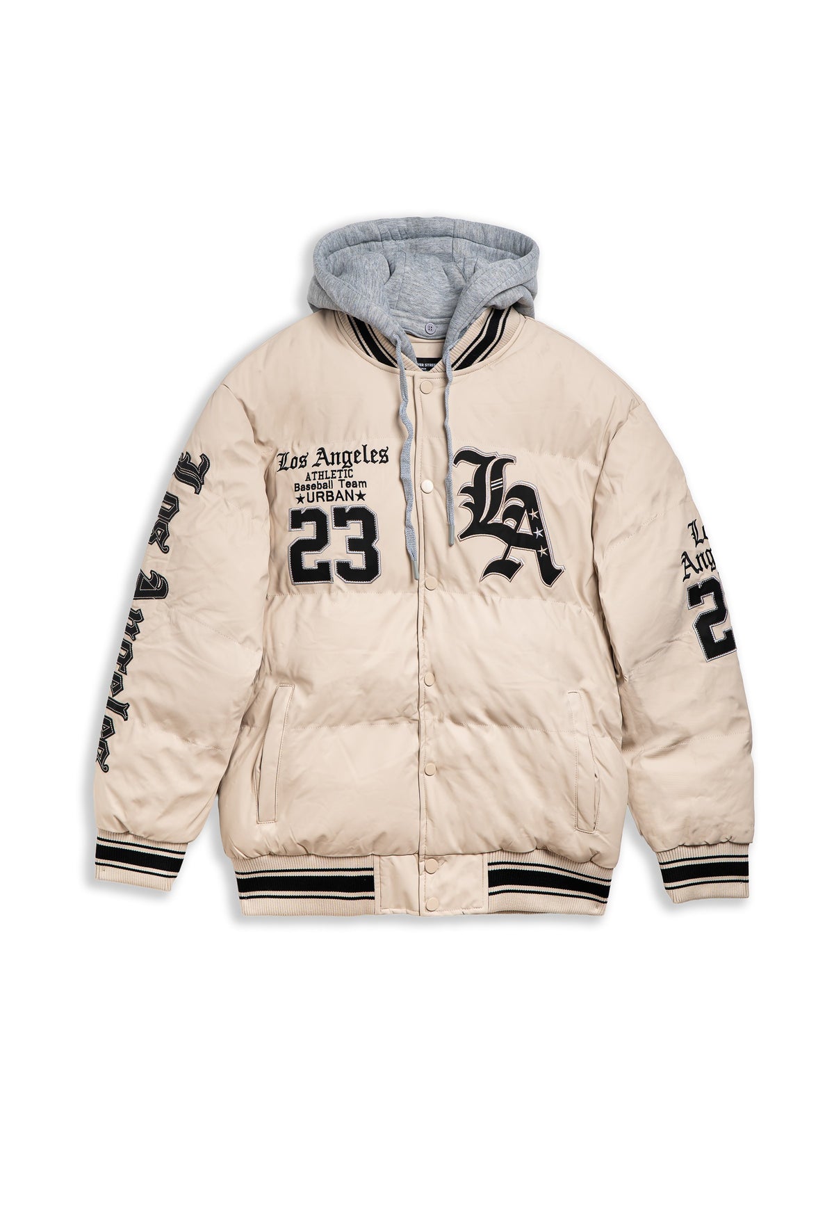 CAZADORA BEIGE LOS ANGELES BASEBALL TEAM COACH JACKET