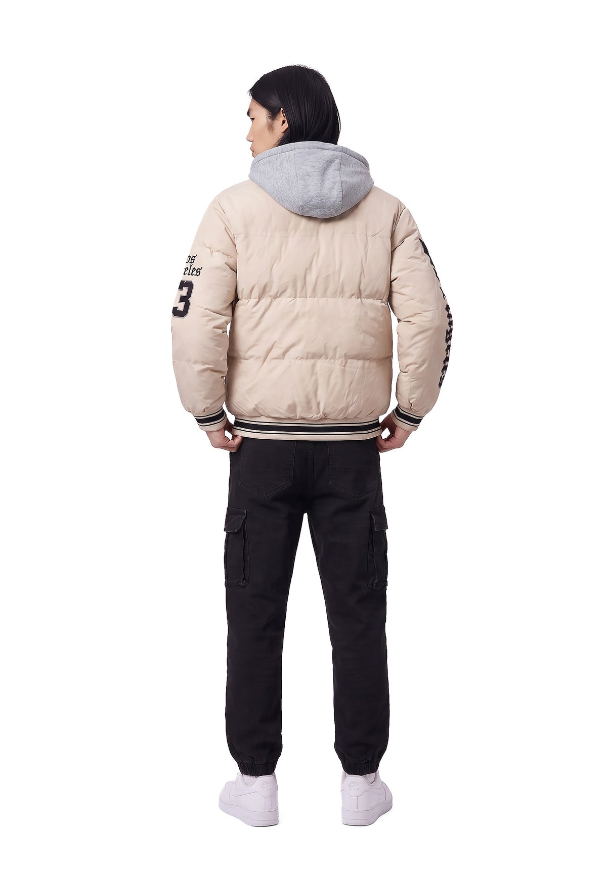 CAZADORA BEIGE LOS ANGELES BASEBALL TEAM COACH JACKET