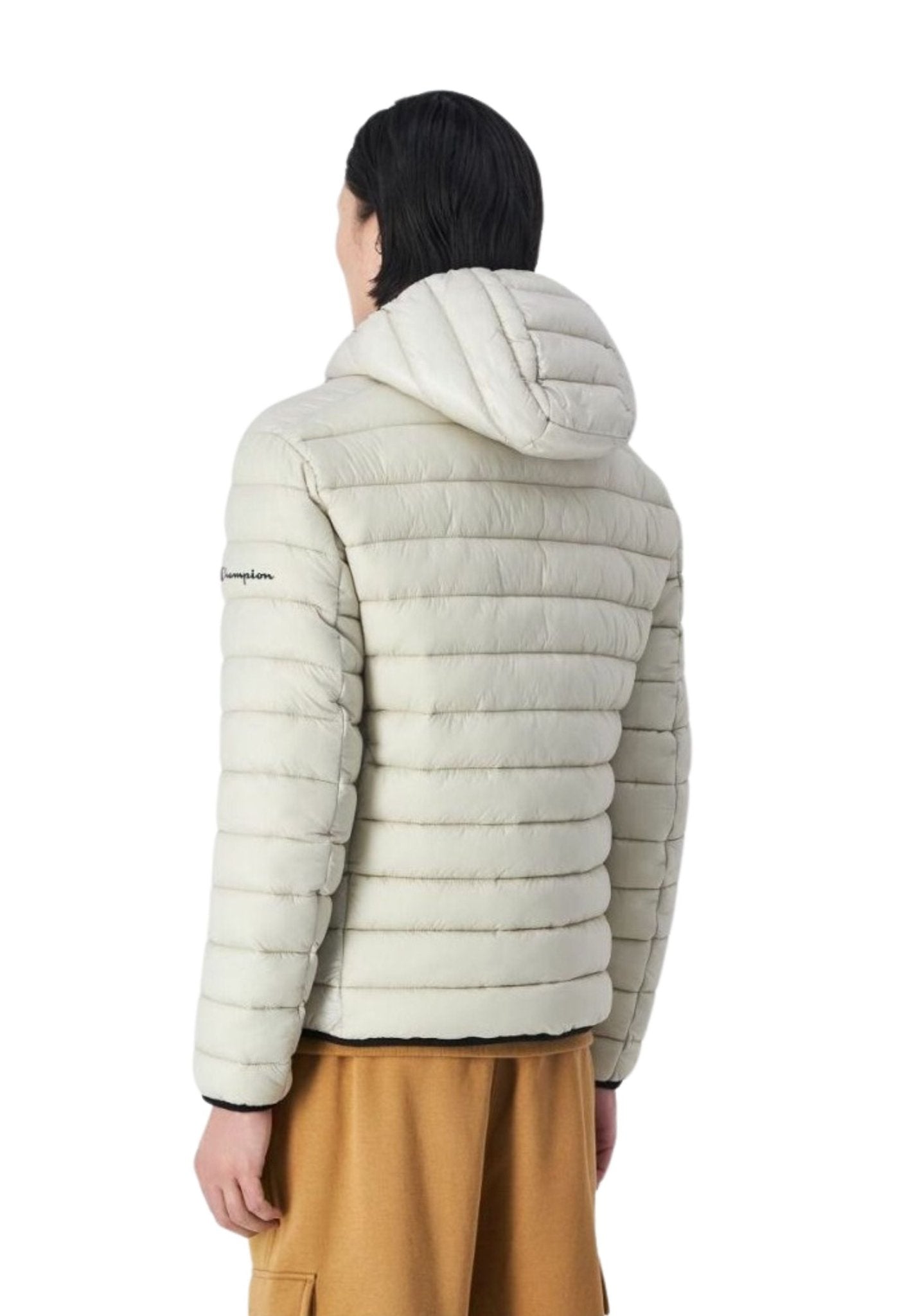 CAZADORA CHAMPION BEIGE ESSENTIAL PADDED HOODED JACKET - AREA ZERO