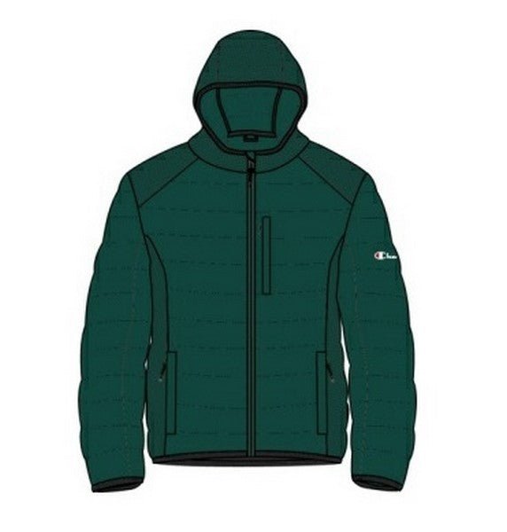 CAZADORA CHAMPION VERDE ESSENTIAL PADDED HOODED JACKET - AREA ZERO