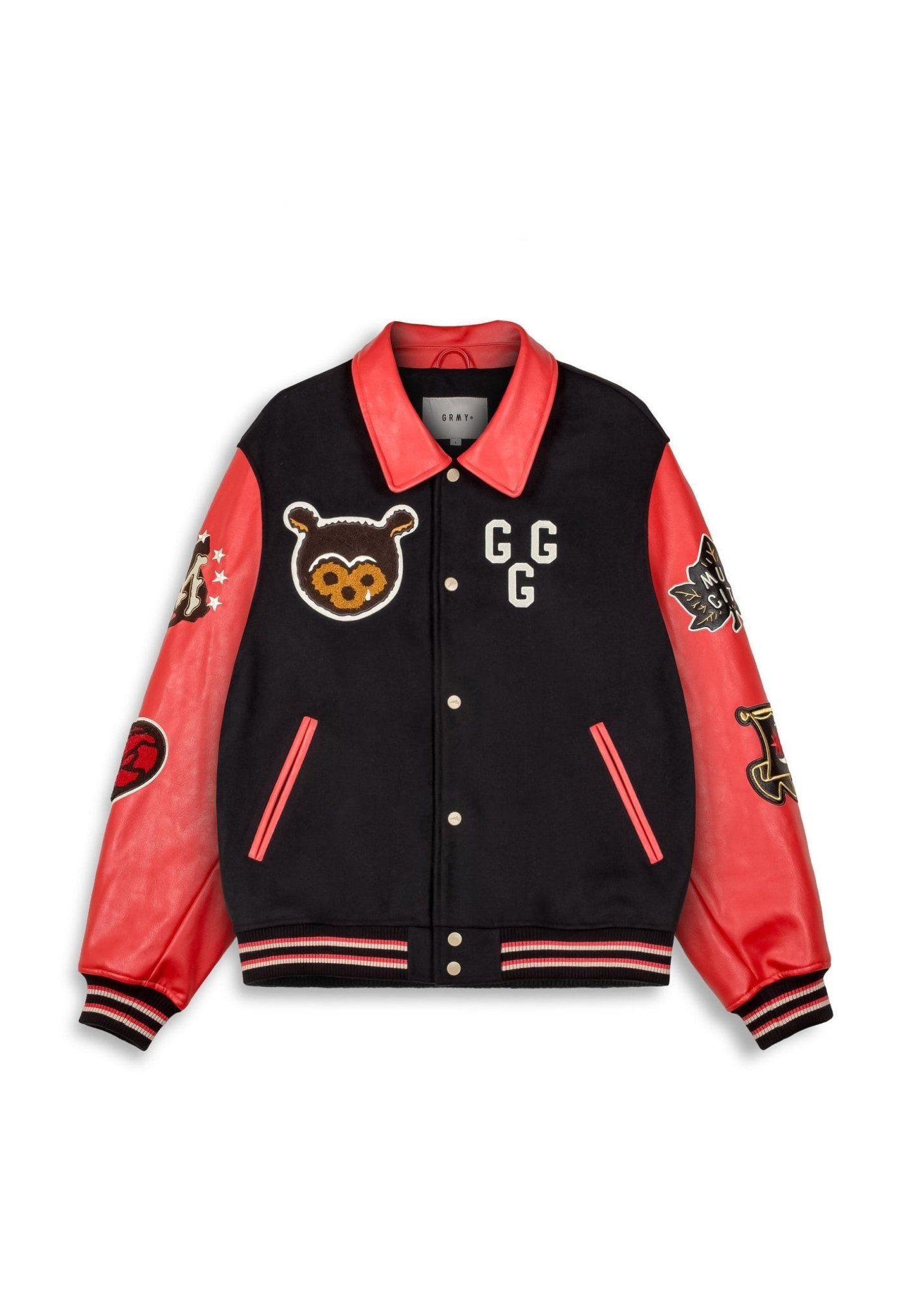 CAZADORA GRIMEY NEGRA MUDS THE RESIDENCE BASEBALL JACKET - AREA ZERO
