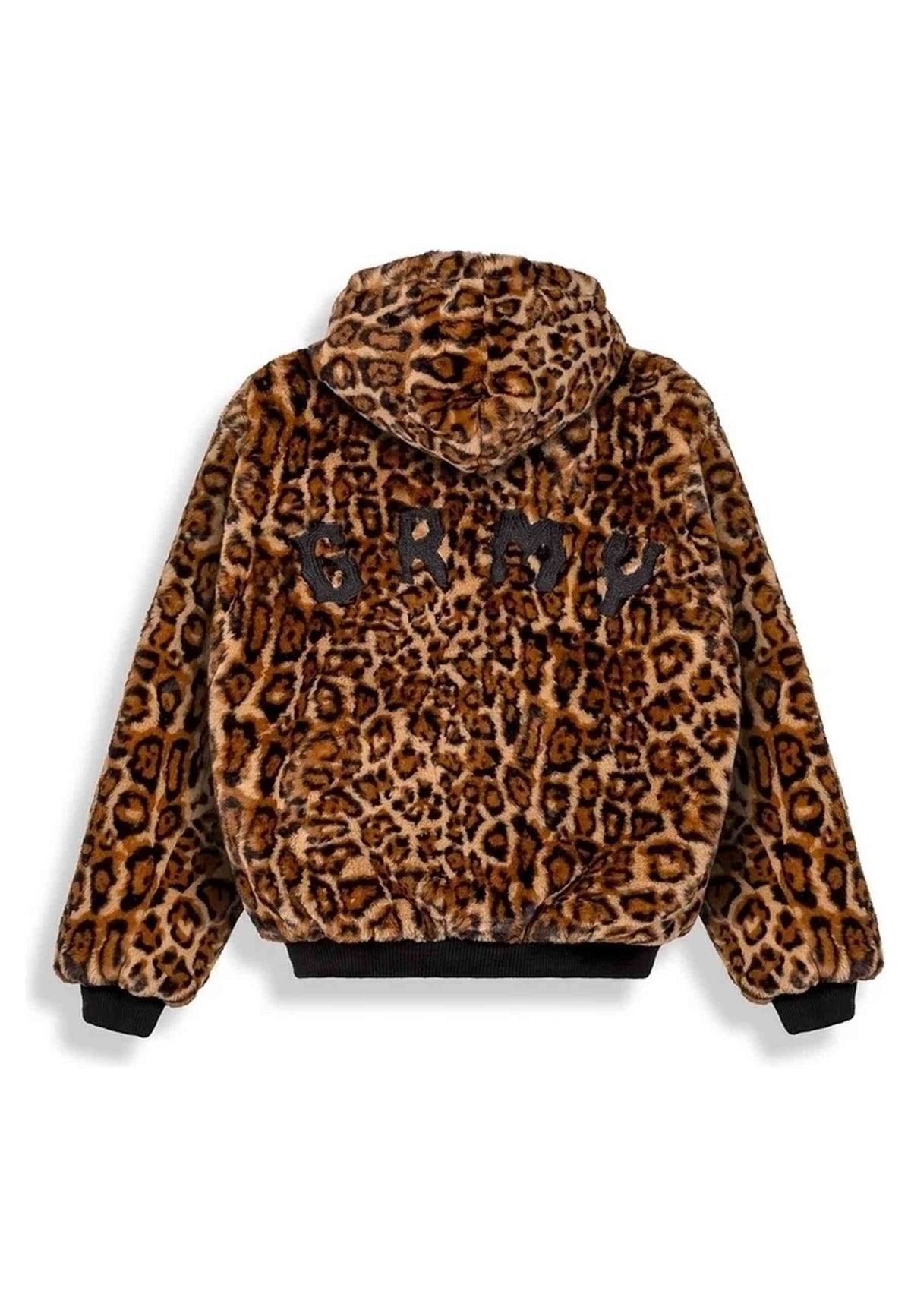 CAZADORA GRIMEY NEGRA THE PROPS REVERSIBLE LEOPARD HOODED JACKET