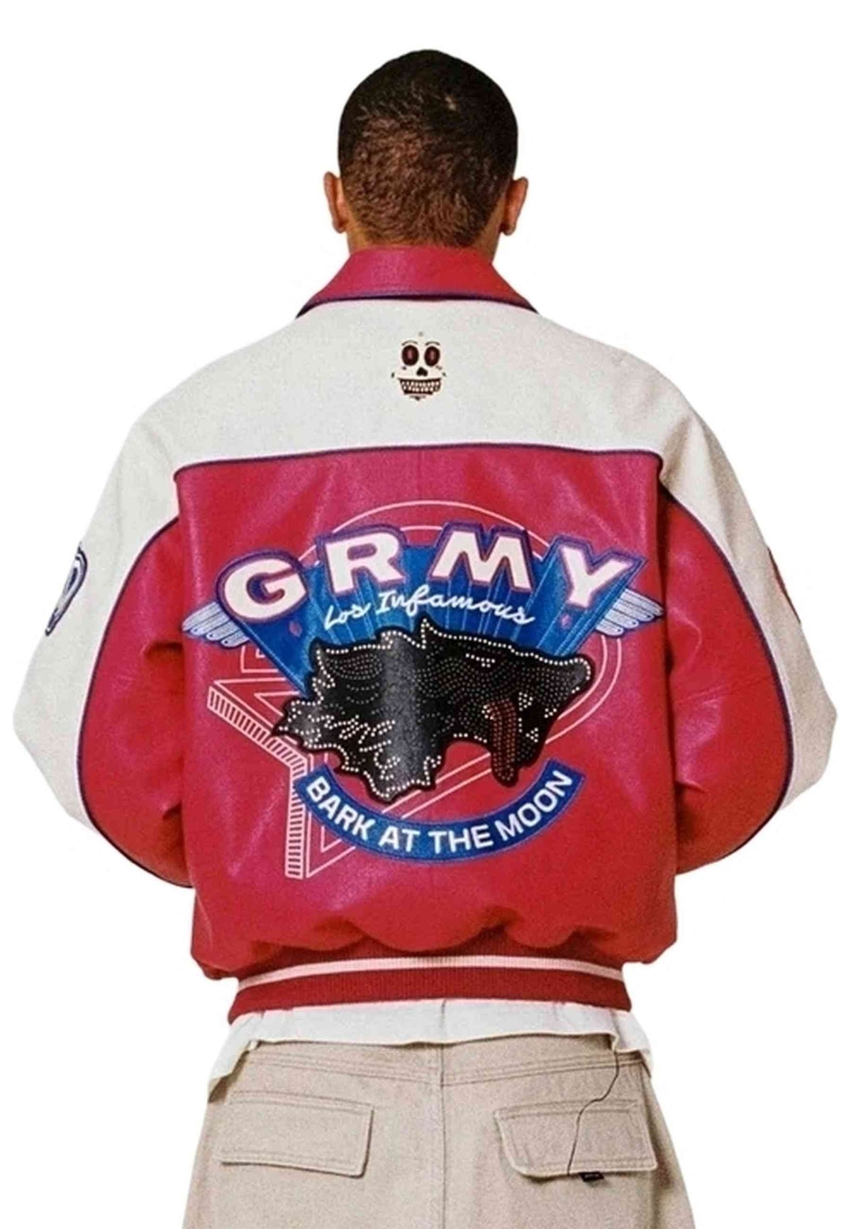 CAZADORA GRIMEY ROJA WILD ONE PU LEATHER WASHED RED JACKET