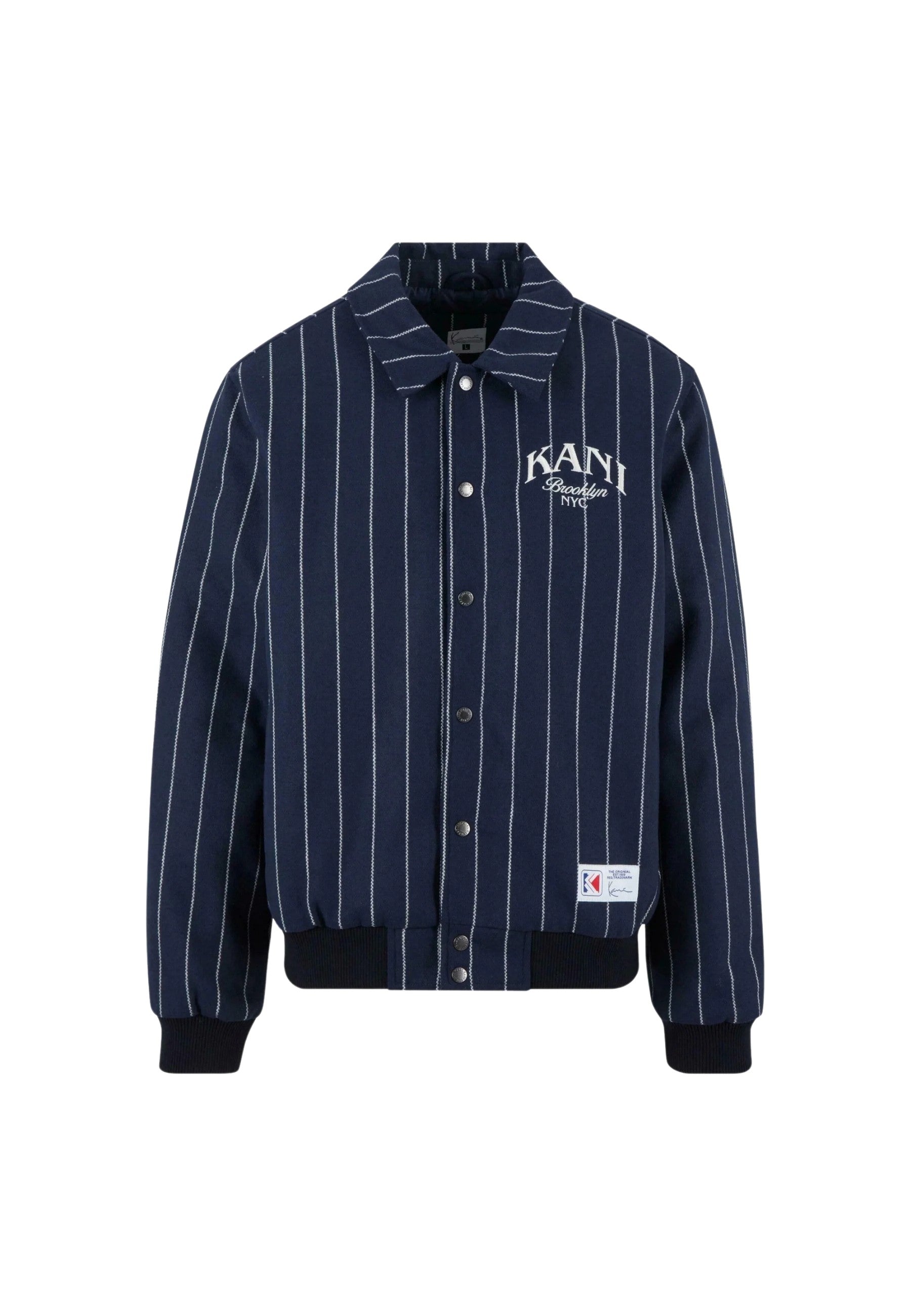CAZADORA KARL KANI AZUL RAYAS PINSTRIPES WOOL JACKET