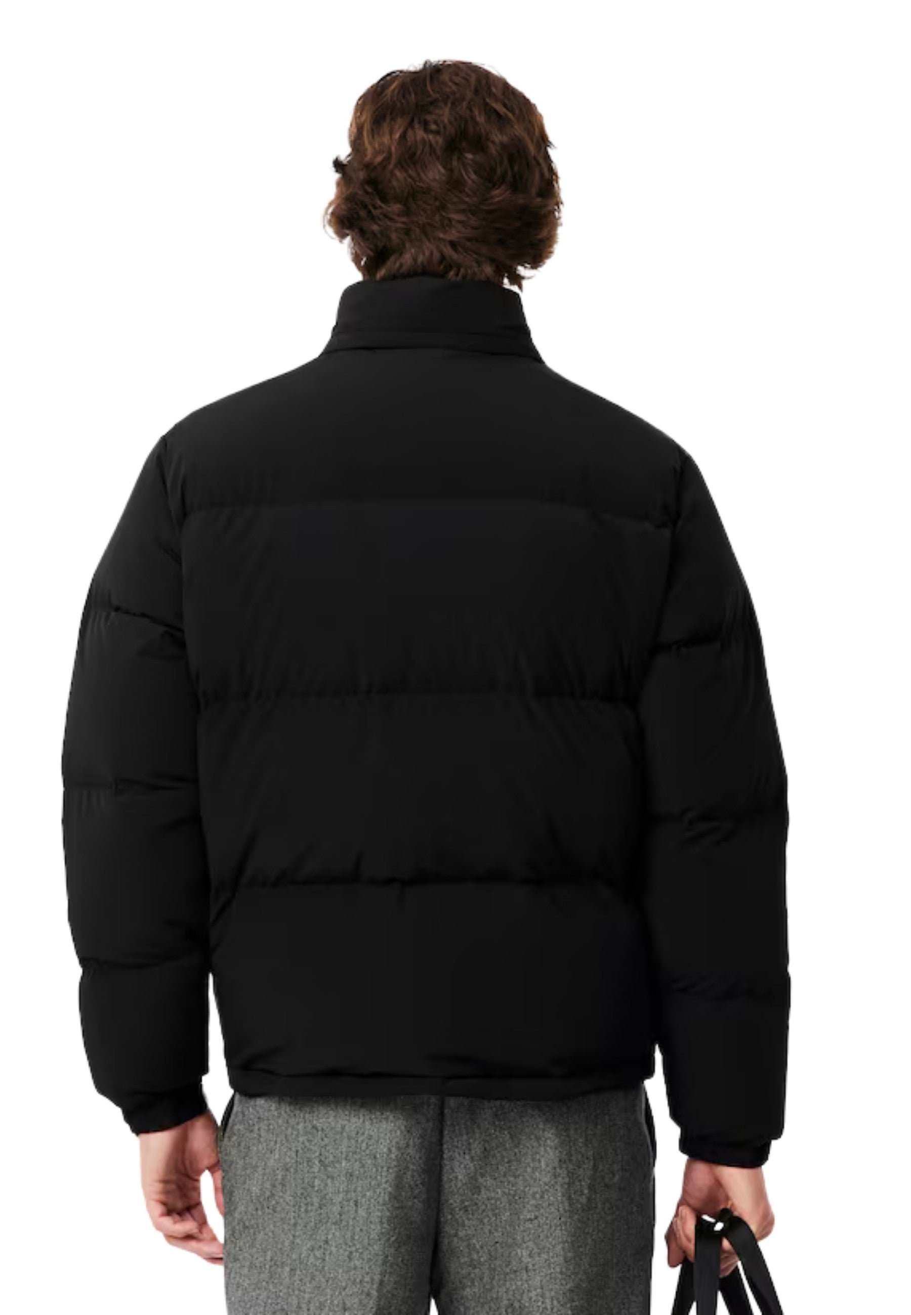 CAZADORA LACOSTE NEGRA HOODED WATERPROOF PADDED JACKET