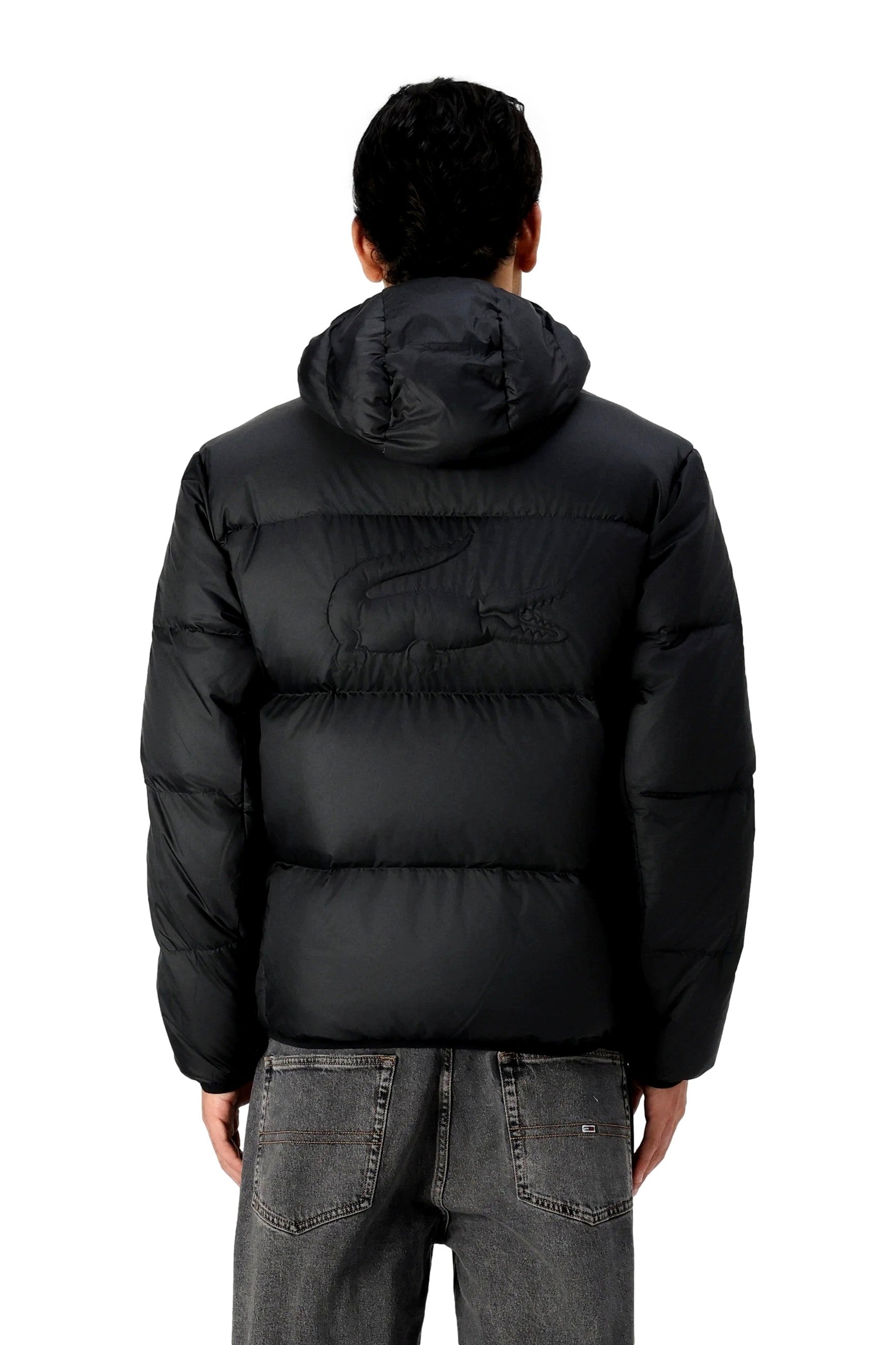 CAZADORA LACOSTE NEGRA PADDED AND WATERPROOF JACKET