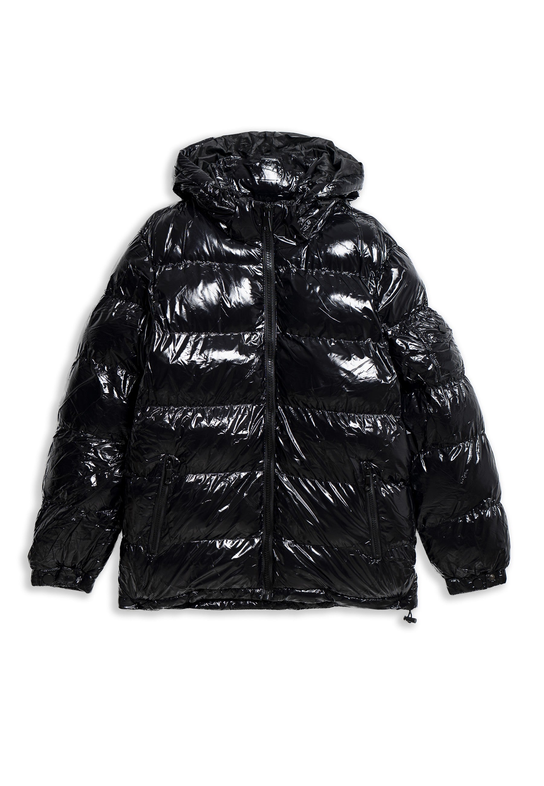 CAZADORA NEGRA LISA SATIN PADDED JACKET