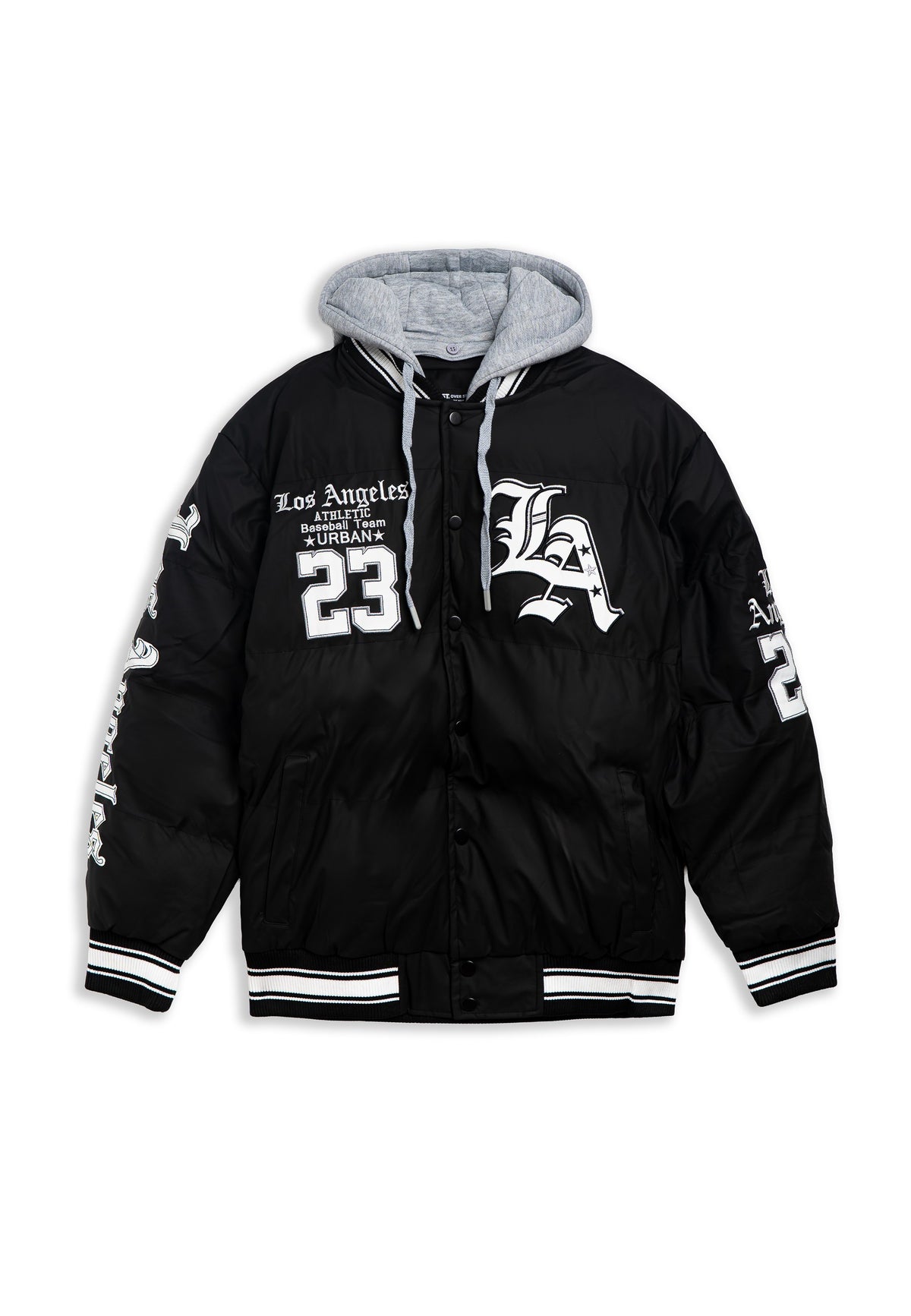 CAZADORA NEGRA LOS ANGELES BASEBALL TEAM COACH JACKET