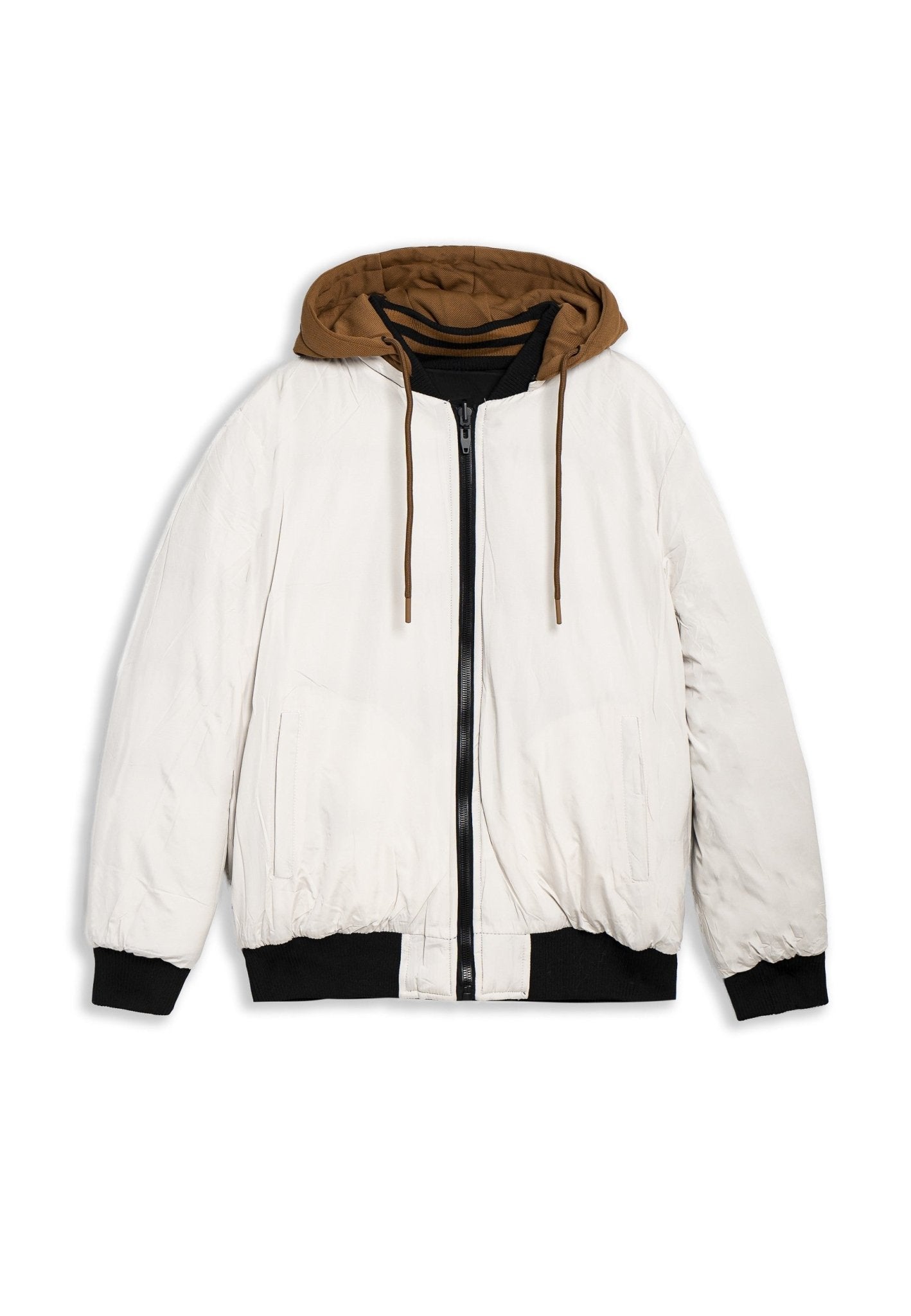 CAZADORA NEGRA REVERSIBLE UNIVERSITY HOODED JACKET - AREA ZERO