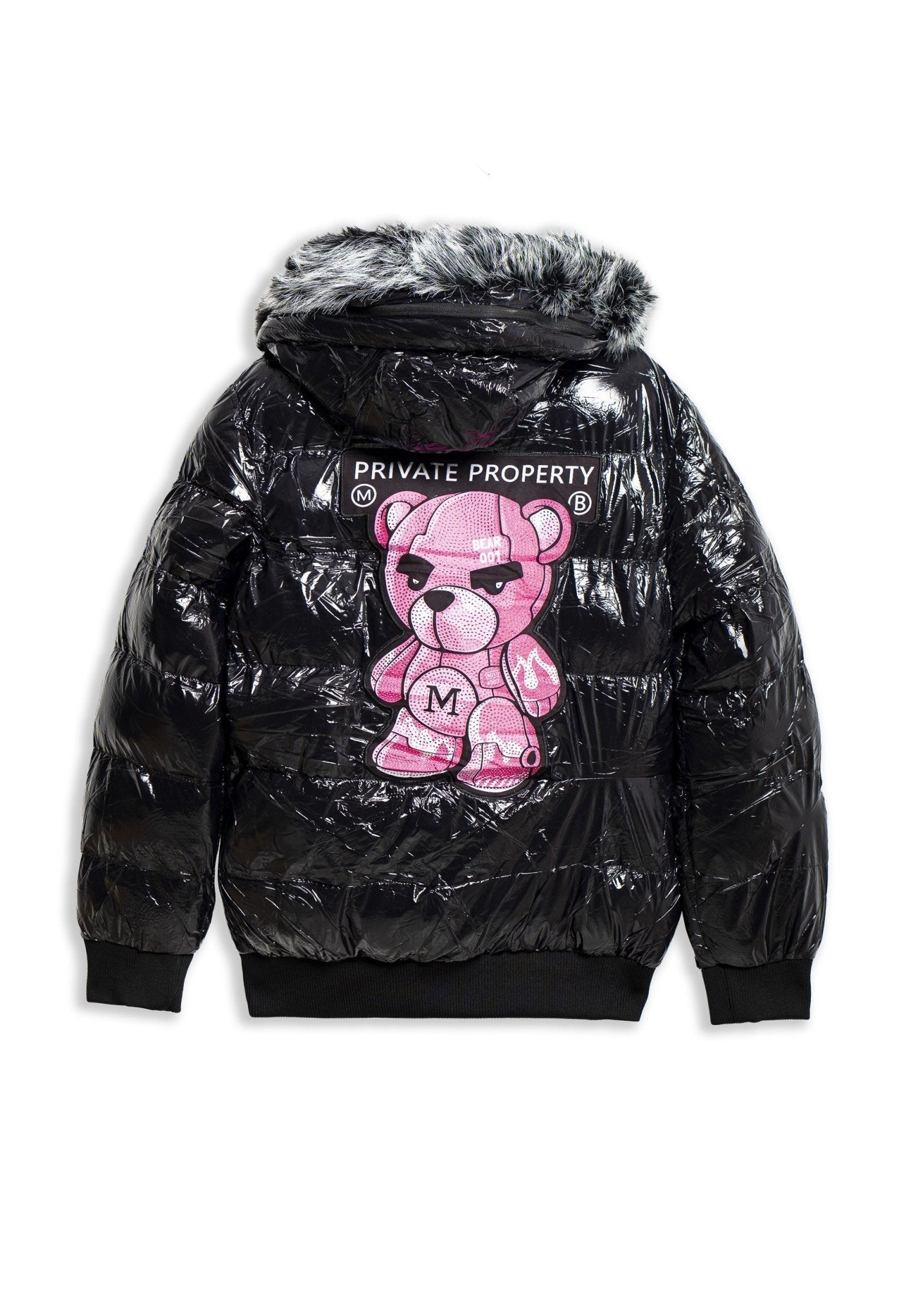 CAZADORA NEGRA/ROSA PRIVATE PROPERTY BEAR PUFFY JACKET - AREA ZERO