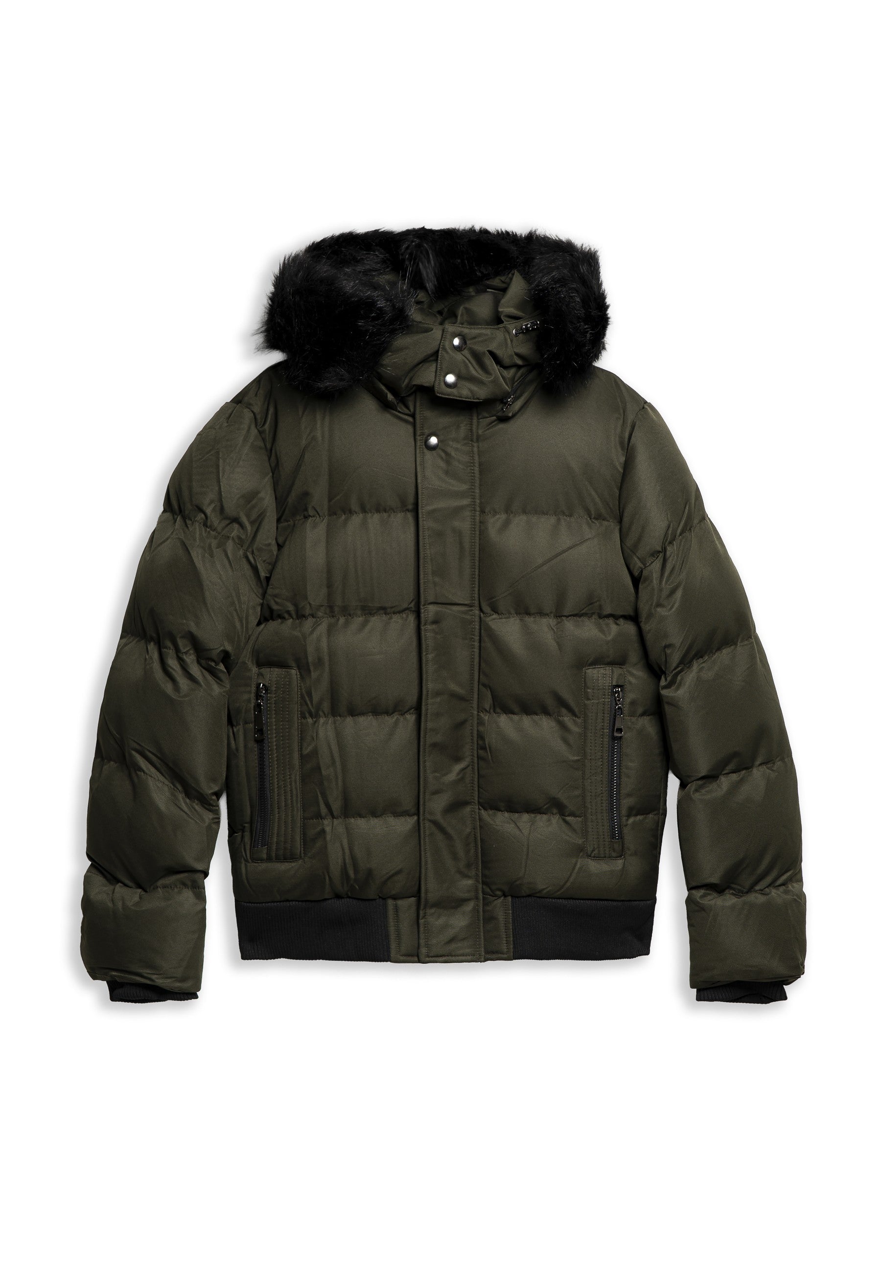 CAZADORA VERDE HOODED PADDED JACKET